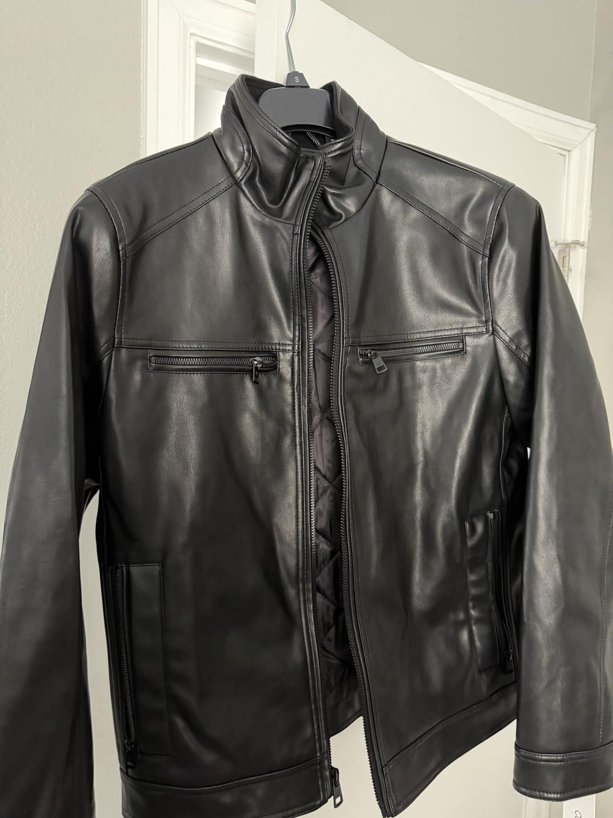 Calvin Klein Men's Everyday Essential Faux Leather Jacket customer photo 1