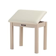 Sanpuli Solid Wood Piano Bench with Storage, Piano Stool and Padded Cushion, Keyboard Bench with Bookcase, Piano Chair and Piano Seat with High-Density Sponges. customer photo 2