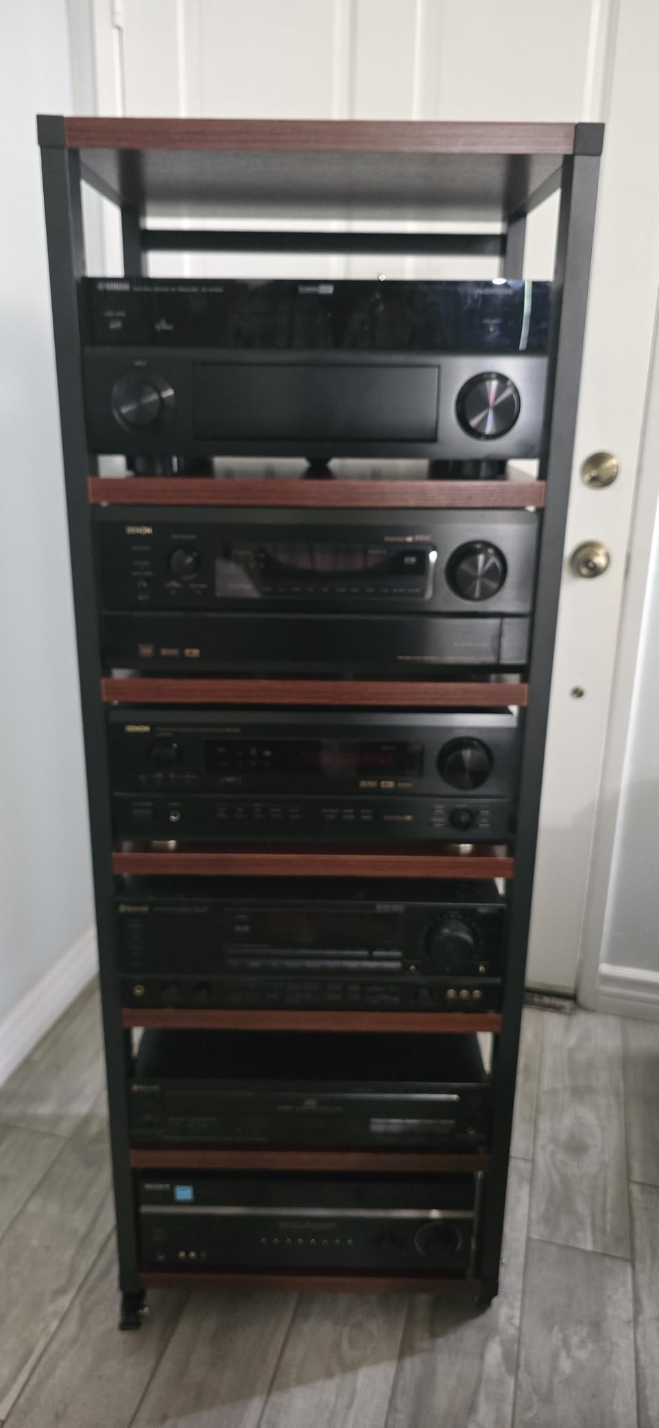 7-Tier Heavy Duty Audio Component Rack, 140cm Tall - HiFi Amplifier Rack/Audio-Video Shelving - CD Record Player Stereo Receiver AV Equipment Cabinet Display Stand customer photo 2
