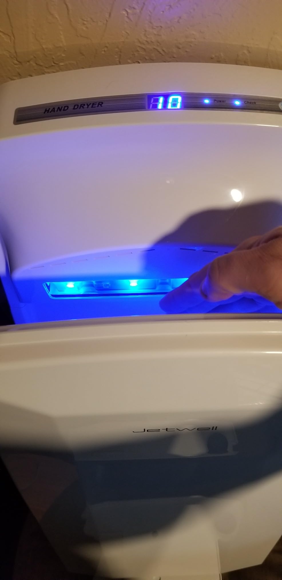 JETWELL Vertical Premium Commercial Hand Dryer Model JW2005 White Plastic | High Speed Jet Air Motor, Speed Adjustable, HEPA Filter, Automatic Warm Wind customer photo 2