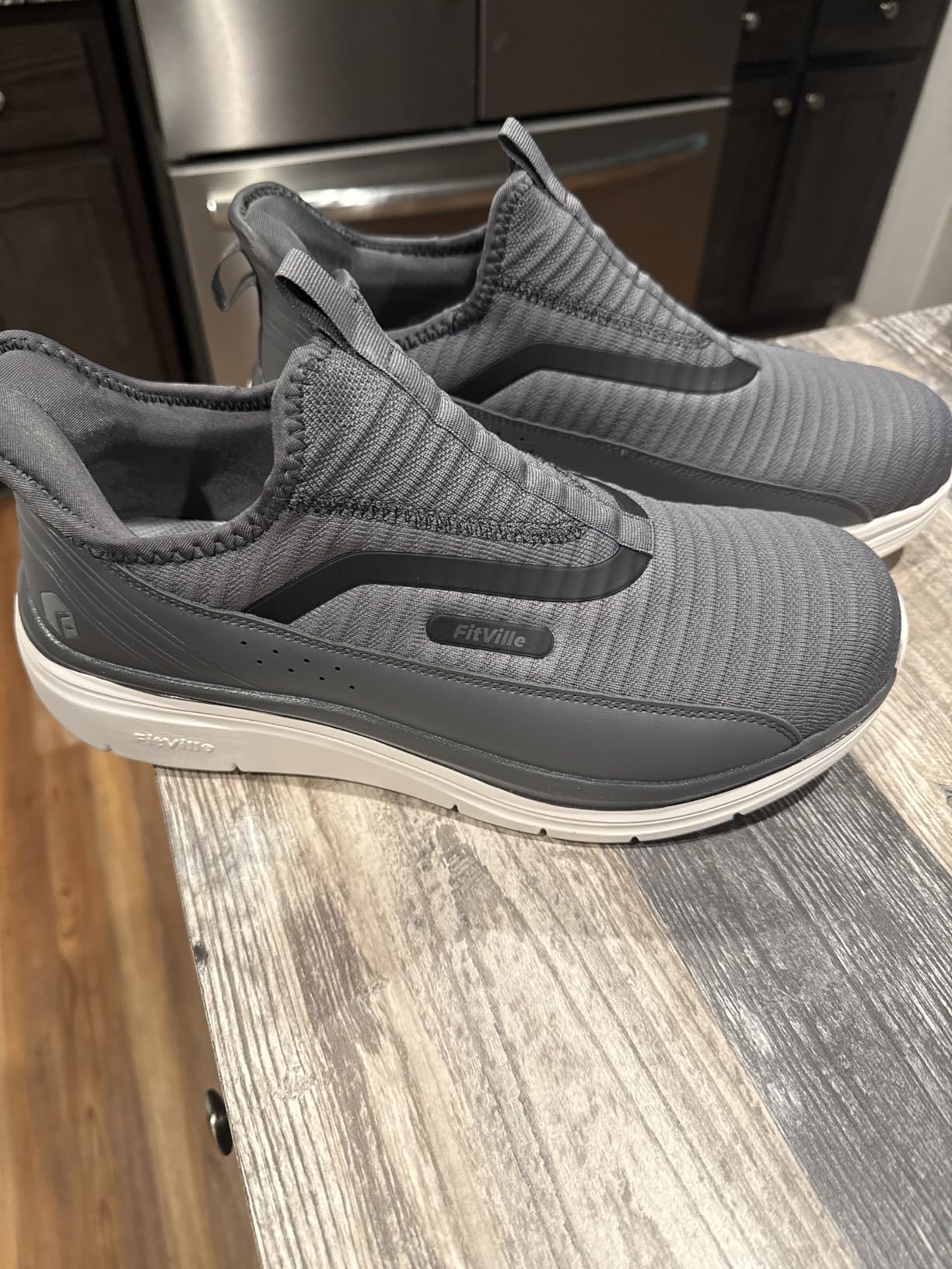 FitVille Men's Extra Wide Slip on Walking Shoes with Arch Support - Stepease V2 customer photo 2