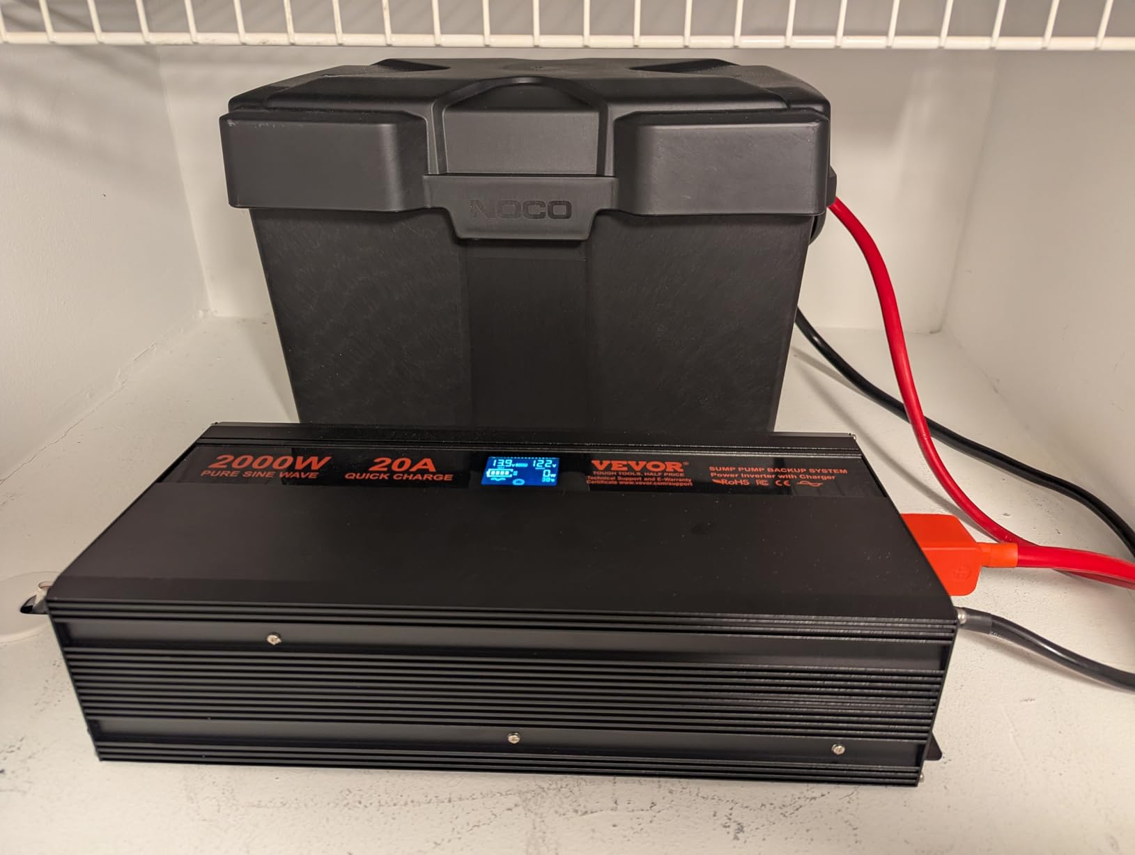 VEVOR 2000W Sump Pump Battery Backup with LCD, Automatically Shifts to Inverter Power Ensuring Uninterrupted Operation, Essential for Emergencies & Power Failures customer photo 2