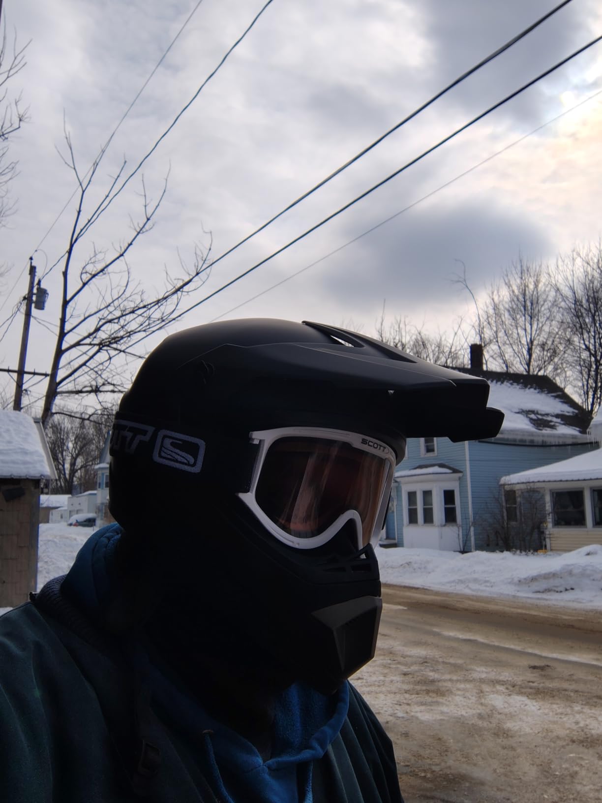 CARTMAN Matte Black Adult Full Helmet Medium, DOT Approved ATV Dirt Bike | Matte black full-face. Adult/Teen. DOT ABS, vented, weatherproof, adjustable. Goggles/gloves. Street, dirt, snow. customer photo 2
