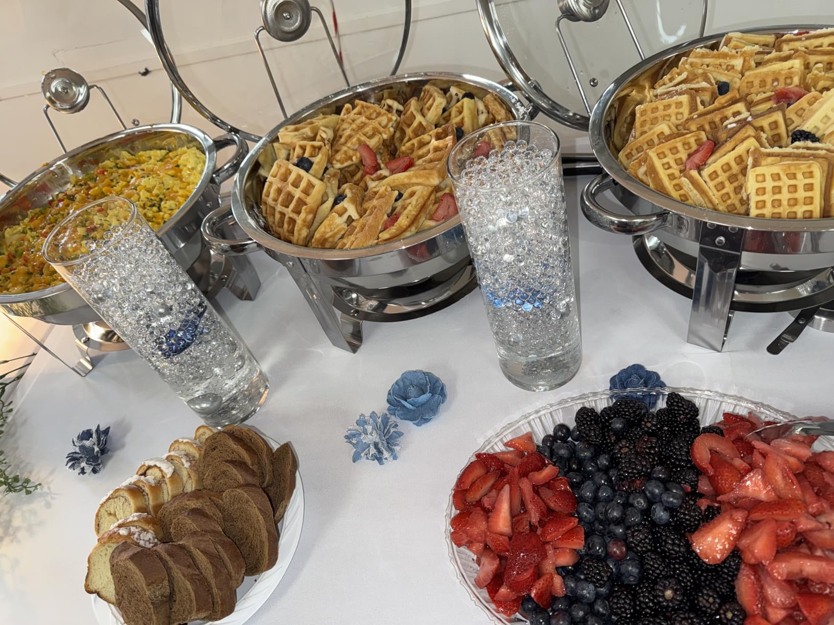 Chafing Dishes for Buffet Set: 100% Pre-Installed Chafers for Catering - Round Chafing Dish Buffet Set with Lids | Chafers and Buffet Warmers Sets | Serving Food Warmer | Chafers Servers Sets customer photo 1