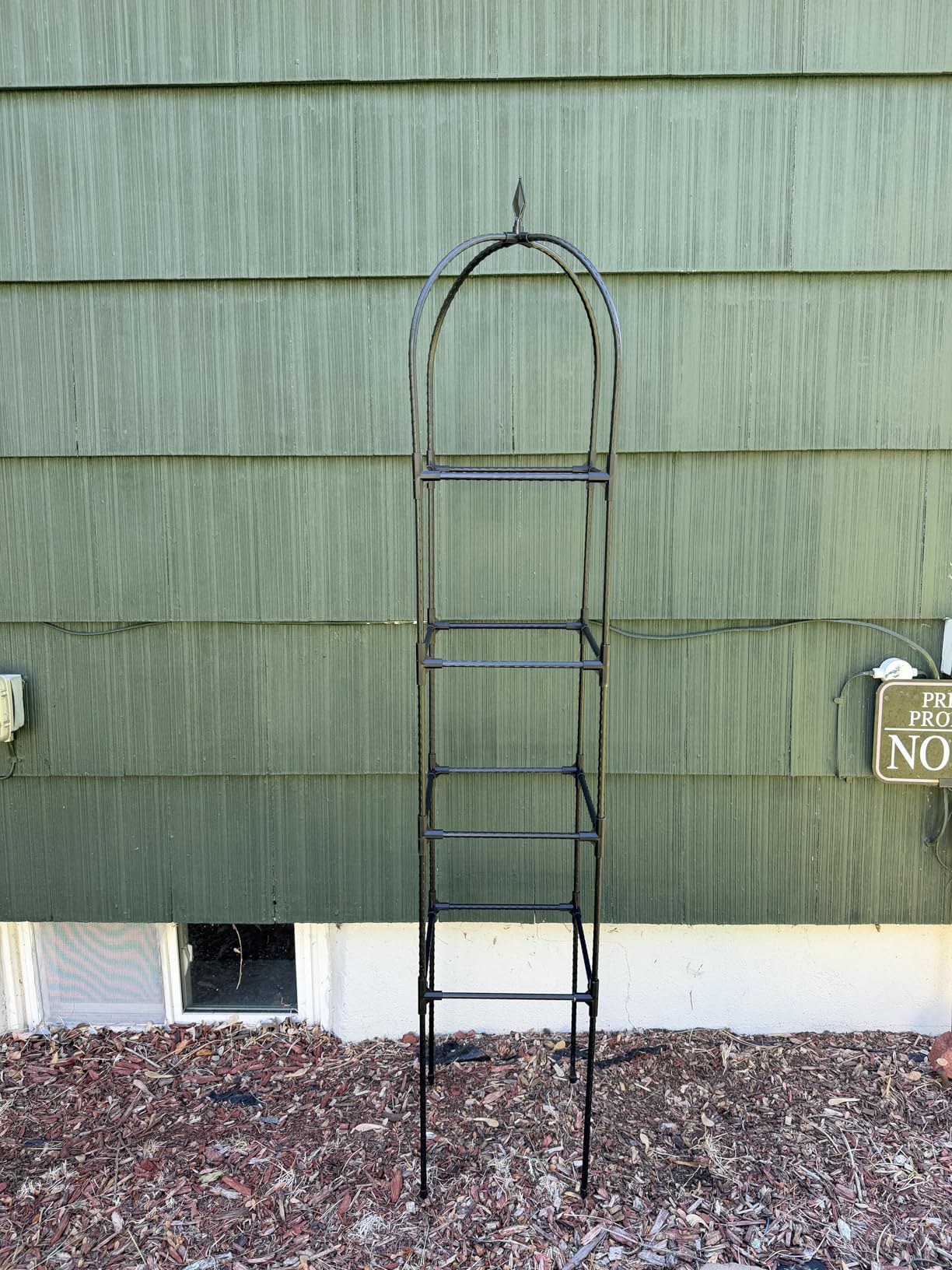2 Pack Garden Obelisk Trellis for Climbing Plants, 6 FT Metal Rustproof Plant Support Rose Trellis, Tower Potted Cages for Flowers Fruits Vegetable Vines Indoor & Outdoor, Green(4 Tiers) customer photo 2