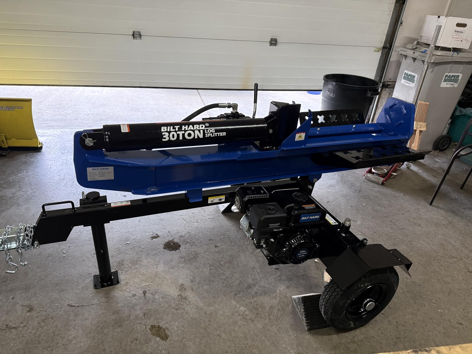 BILT HARD 35-Ton Horizontal/Vertical Gas Powered Hydraulic Full Beam Log Splitter with 301cc OHV Engine, 2