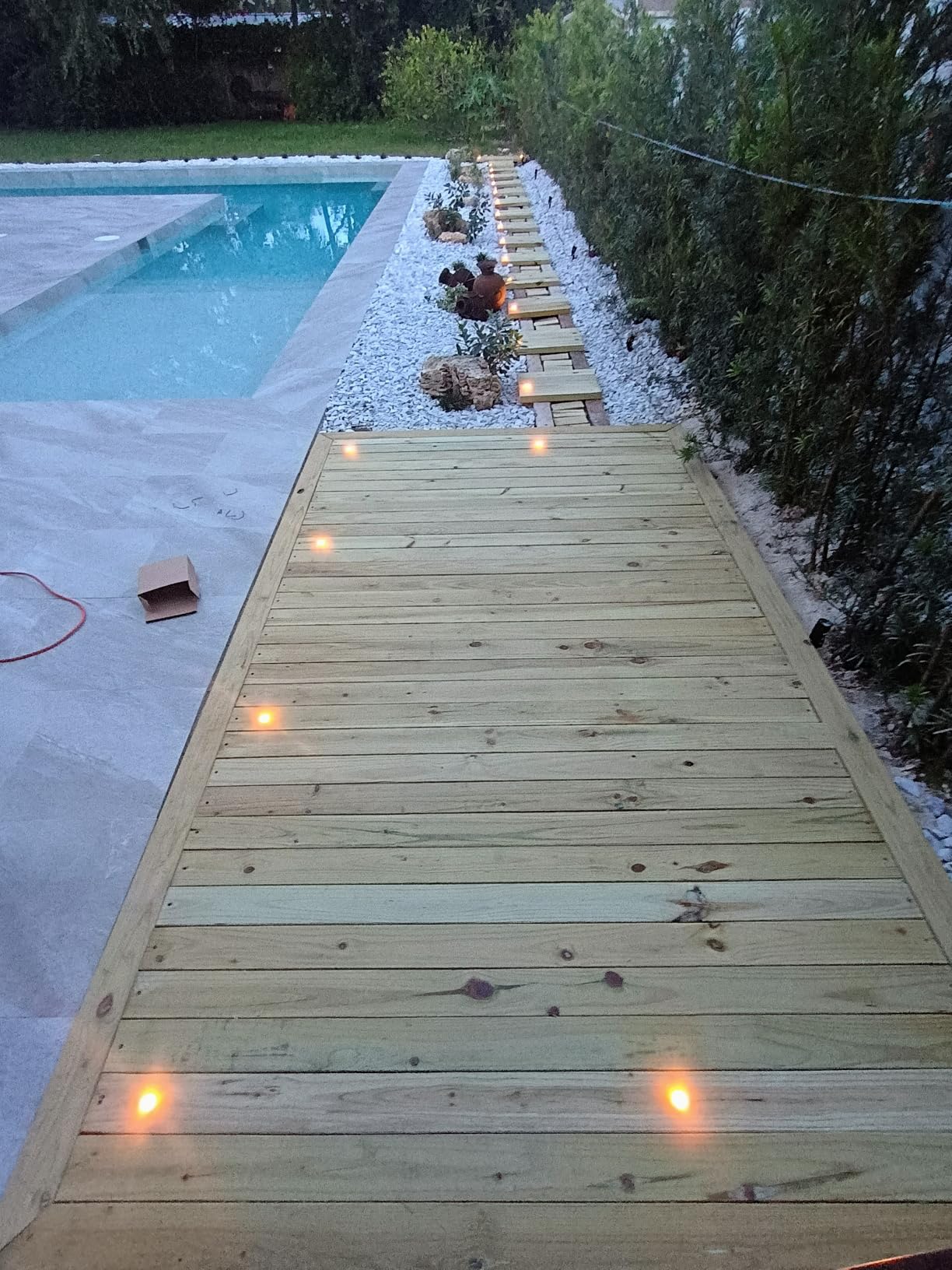 HIBOITEC Low Voltage Deck Lights Recessed Kit with Transformer Dimmable Timer and Photocell Sensor Outdoor LED Deck Lighting IP67 Waterproof 2700K for Stair Step Outdoor Garden Yard 16 Packs customer photo 2