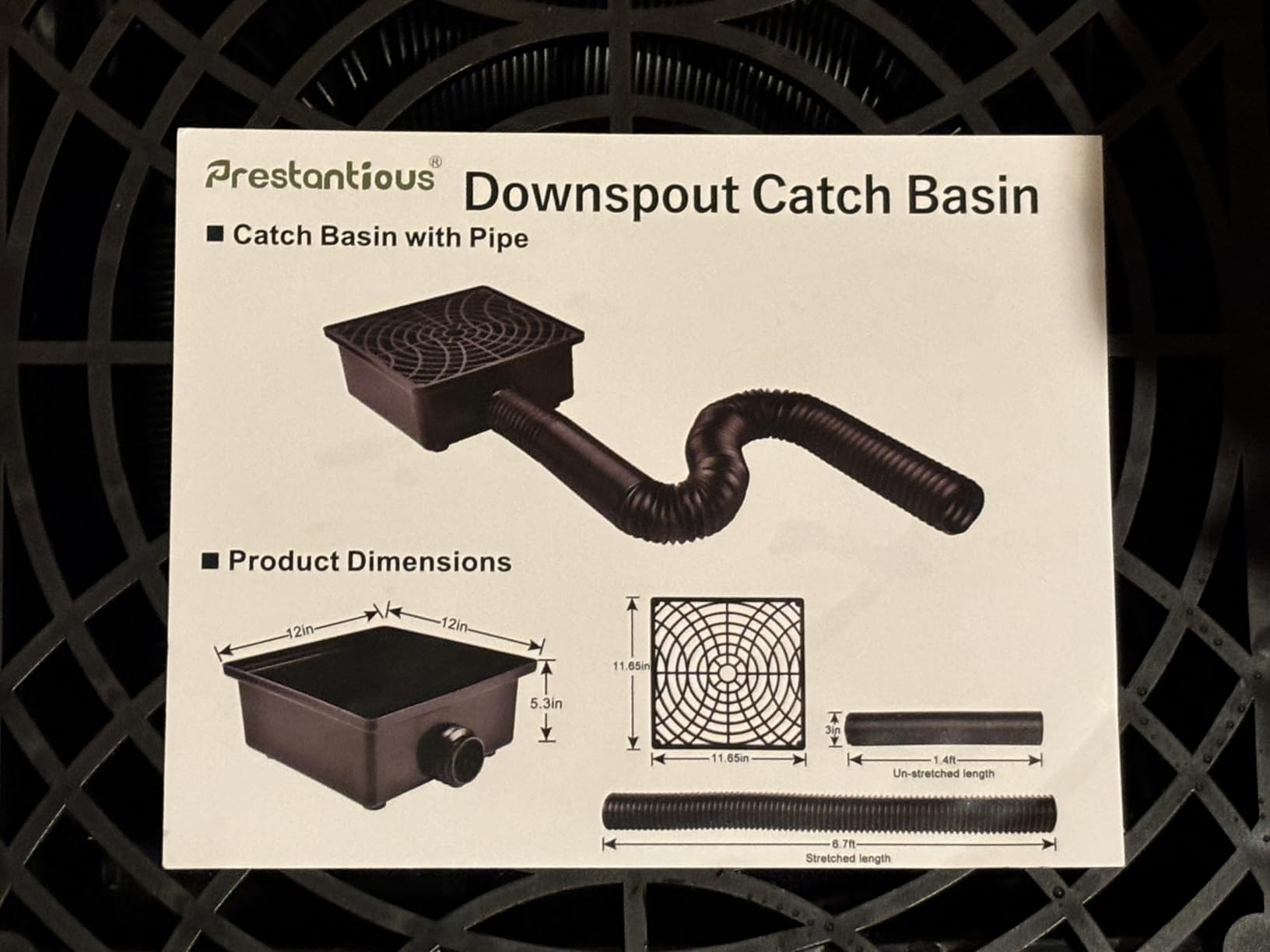 Prestantious Downspout Catch Basin Gutter Extension with 3