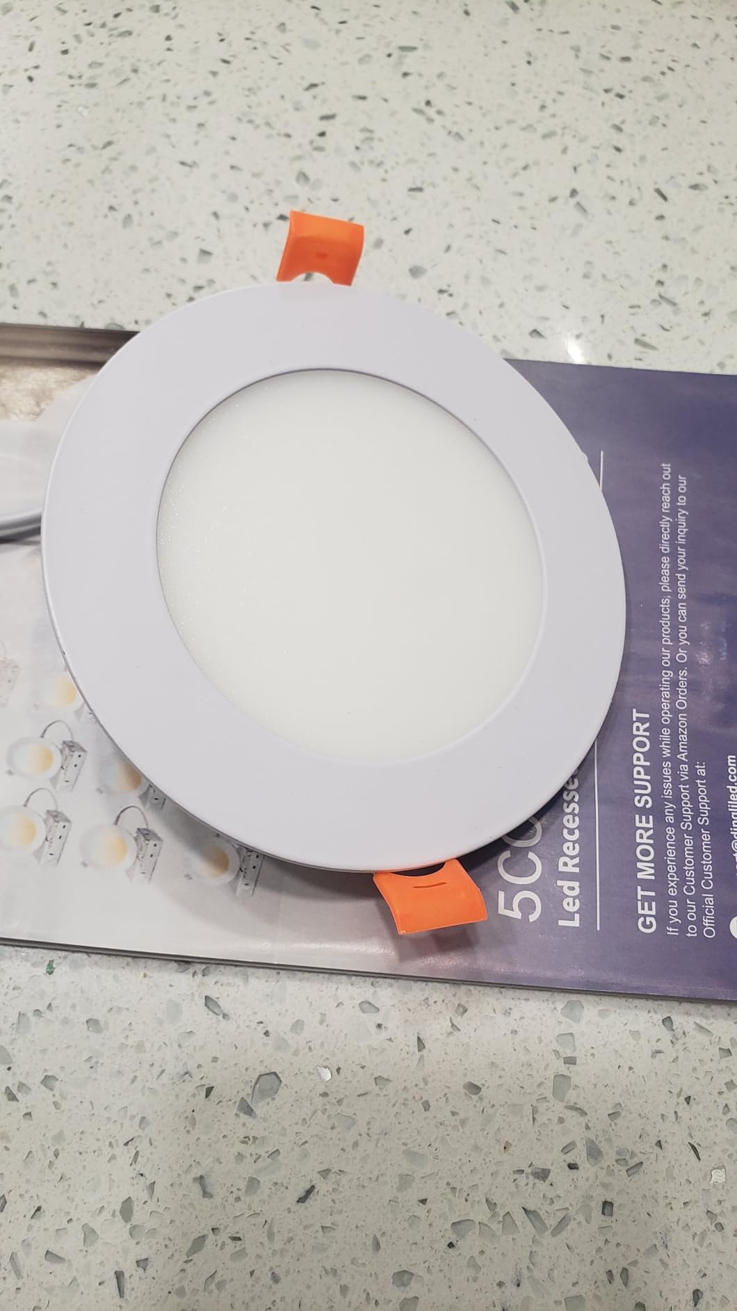 DLLT LED Recessed Ceiling Lights: 12 Pack 6 Inch 5CCT Ultra-Thin Lighting with Junction Box for Bedroom - 1200LM Brightness 12W Eqv 110W Dimmable Canless Wafer Downlight with ETL&FCC customer photo 2