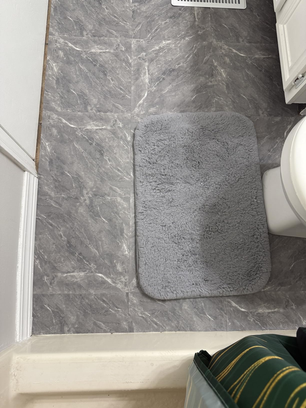40-Pack Peel & Stick Floor Tiles 12 x 12 inch Vinyl Floor Self Adhesive Waterproof Flooring Planks DIY for Bathroom, Kitchen, Living Room, RV, Cover 40 Sq. Ft, Dark Grey Marble customer photo 2