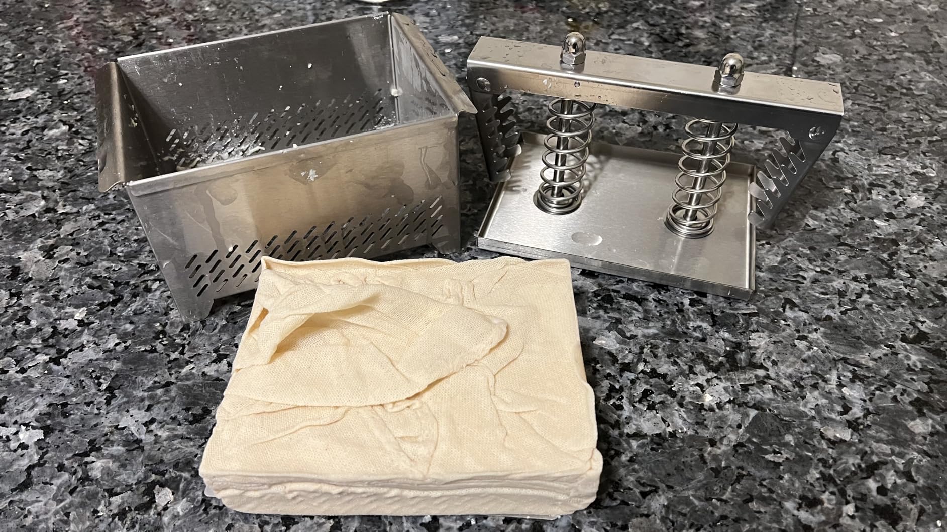 Tofu Press Stainless Steel Paneer Maker & Cheese Press for Homemade Tofu | Adjustable Food Press for Extra Firm Tofu, Dishwasher Safe, BPA Free customer photo 2