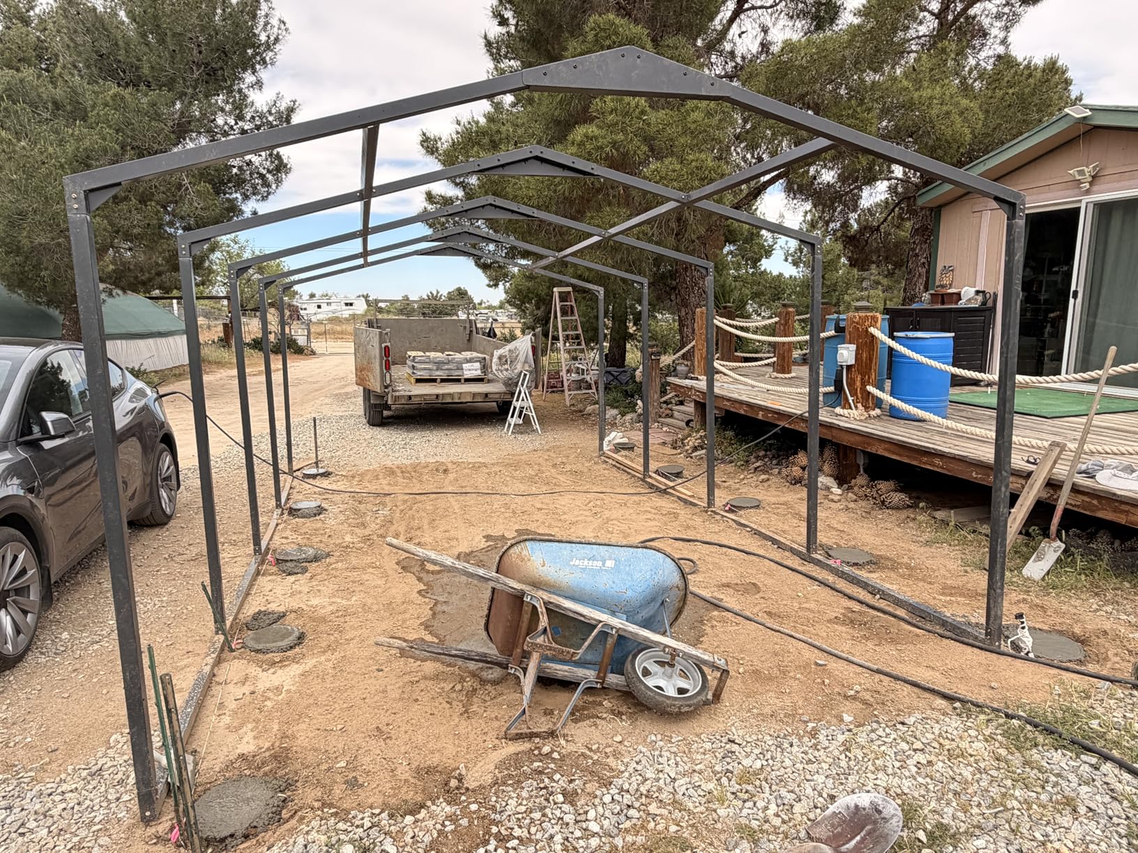 Metal Carport 12x20ft Heavy-Duty | Military-Grade Reinforced Garage Kits with Steel Roof & Hurricane | 100lbs/Sq.Ft Snow/RV/Camper/Truck/Tractor Shelter customer photo 1
