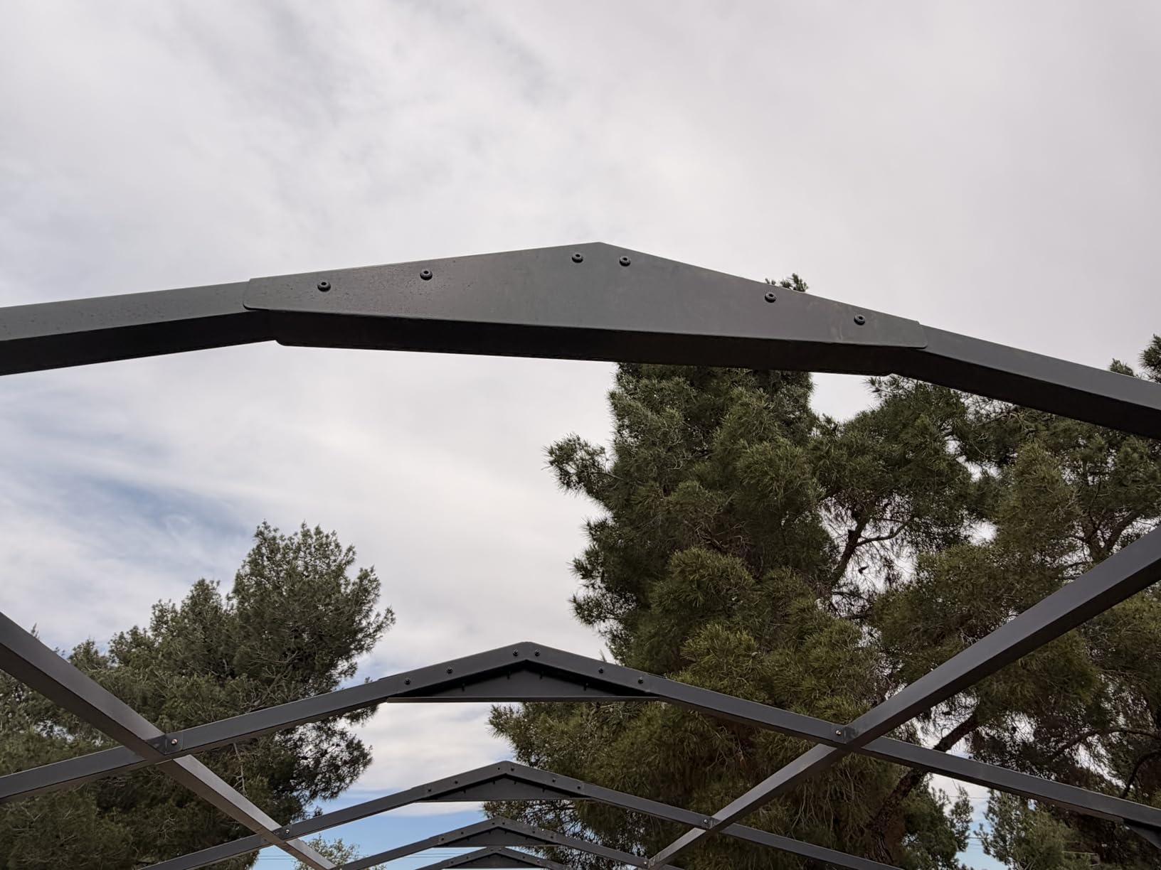 Metal Carport 12x20ft Heavy-Duty | Military-Grade Reinforced Garage Kits with Steel Roof & Hurricane | 100lbs/Sq.Ft Snow/RV/Camper/Truck/Tractor Shelter customer photo 2