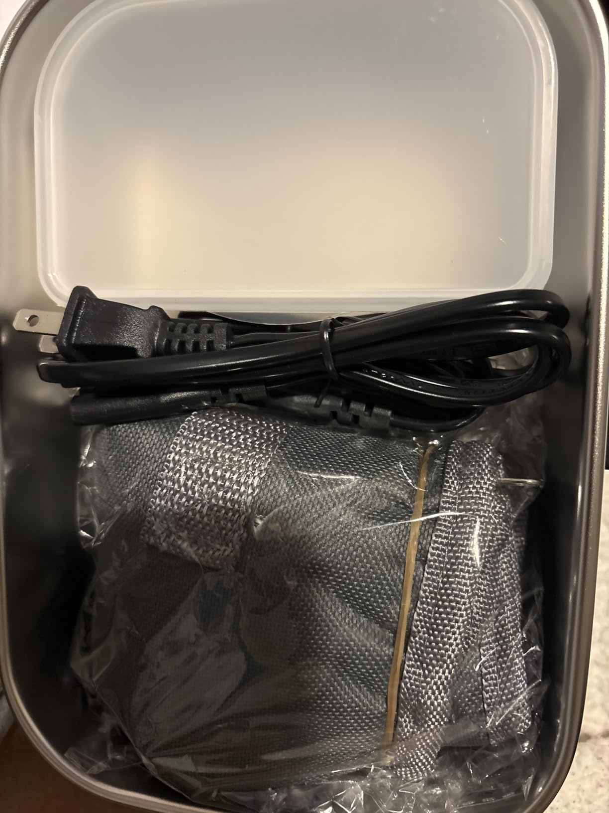 COZYEXPERT Electric-Lunch-Box-Heated-Food-Warmer 100W Heating Lunchbox for Adults 1.8L Portable Food Heater for Work/Car, 12V/24V/110-230V Lonchera Electrica Portatil with Fork Spoon (Black) customer photo 2
