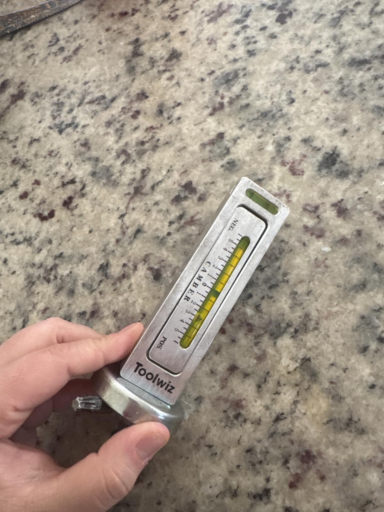Ziopetru 1 Pack Magnetic Camber Gauge, Wheel Alignment Tool for Automotive | Aluminum alloy body, magnetic base. -5 to 5 deg range. Measures caster/camber. Durable for pro shop use. customer photo 1