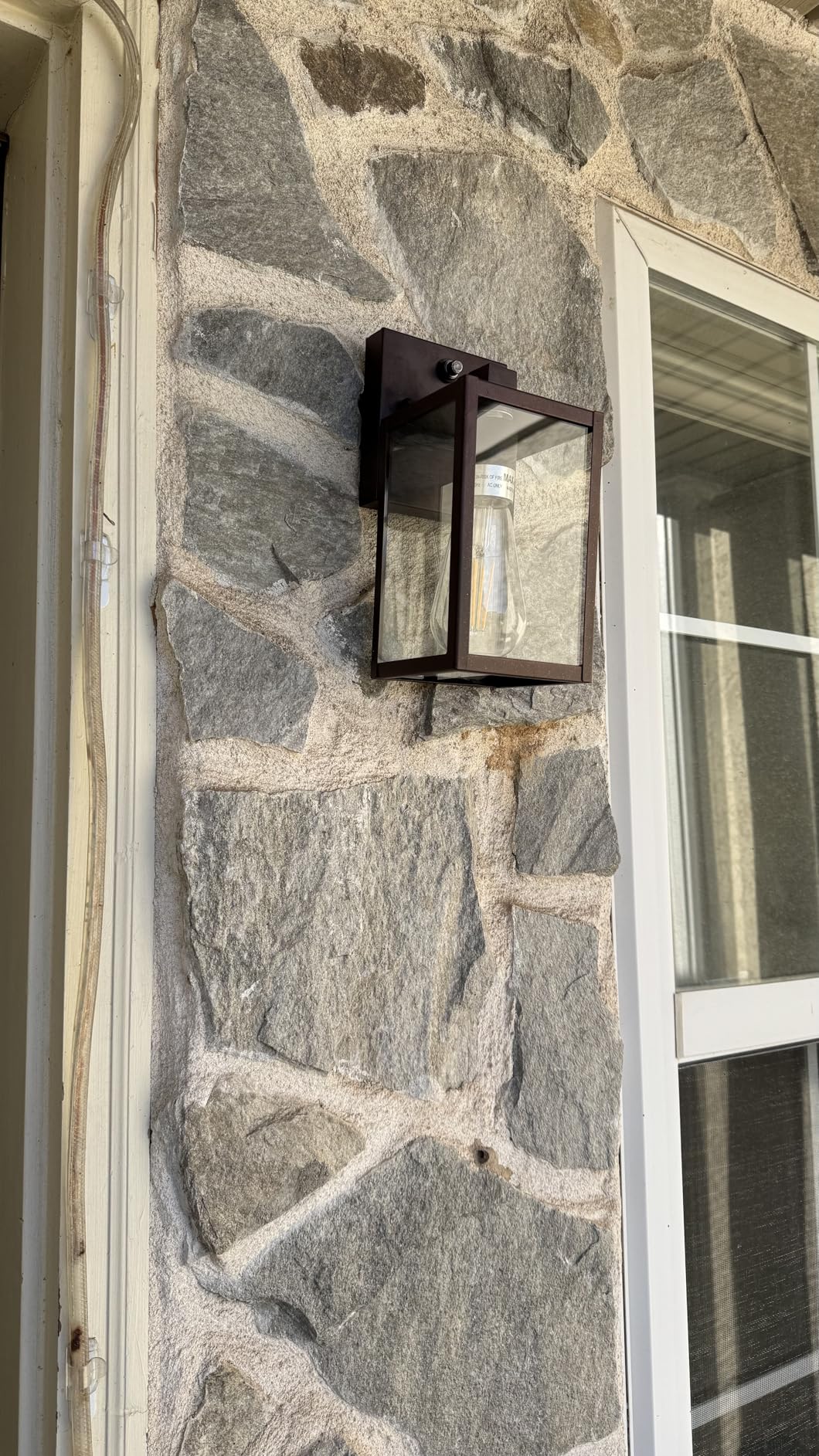 2 Pack Dusk to Dawn Exterior Lighting Fixtures Wall Mount, Sensor Outside Front Porch Lights for House, Outdoor Lantern Lamp, Waterproof Wall Sconce Lights, Black Coach Light for Garage Entryway customer photo 1