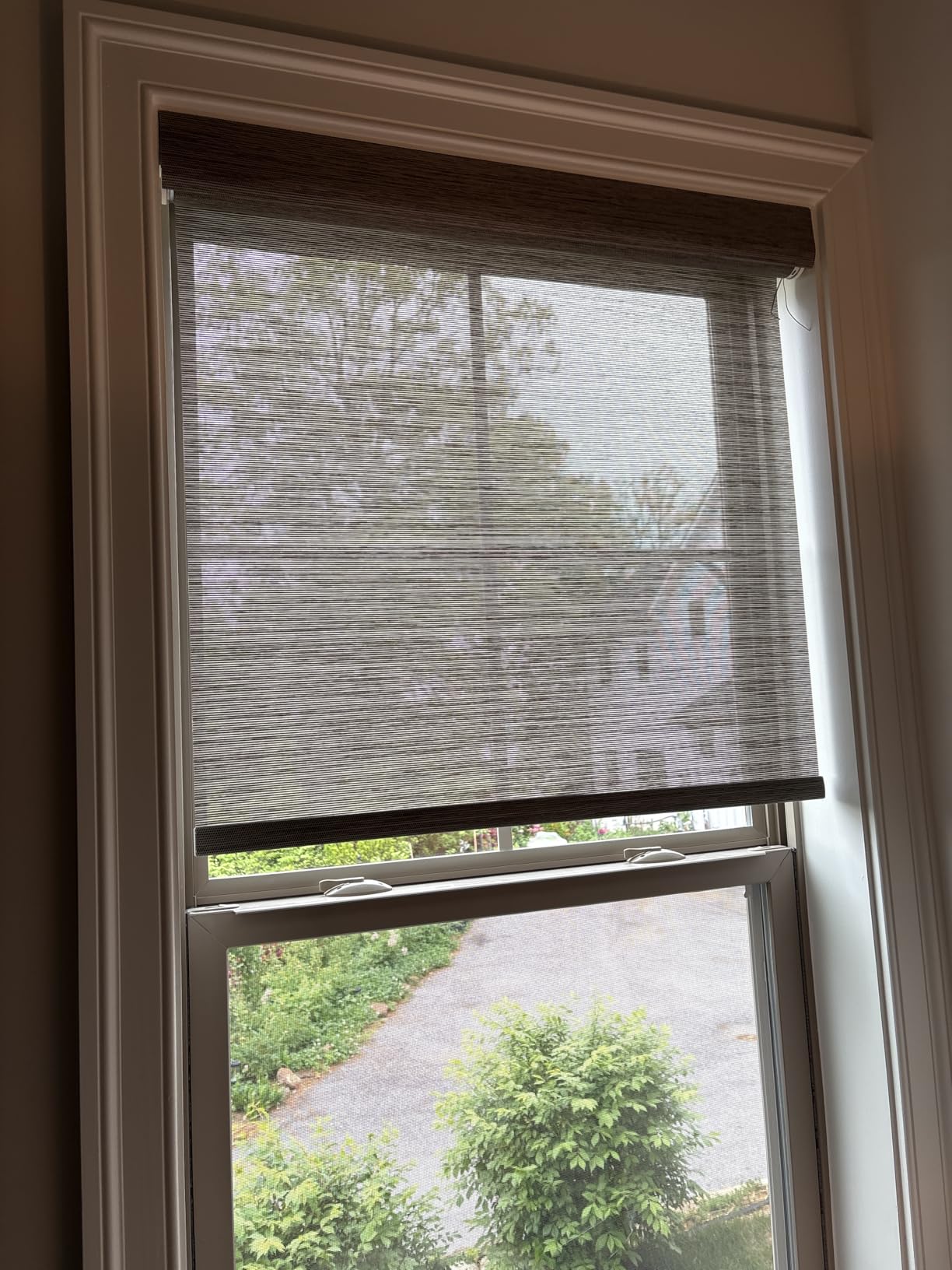 Persilux Smart Motorized Blinds with Remote, No Drill Automatic Roller Shades for Indoor Windows, Light Filtering Linen Fabric, Electric Blinds for Windows, Linen Cream C156-1, Custom Size customer photo 2