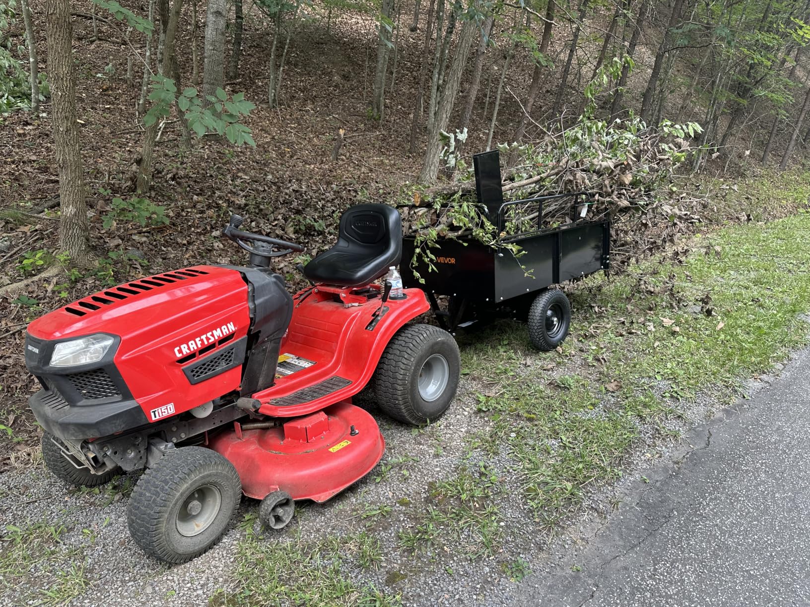 VEVOR 22 Cu.Ft 1600Lbs Steel ATV UTV Trailer Tow Behind Dump Cart, Heavy Duty customer photo 1