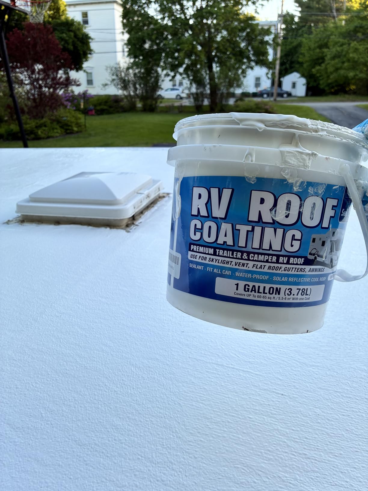 RV Roof Sealant RV Roof Coating White 1 Gallon Waterproof Solar Reflective & Leak Repair customer photo 2
