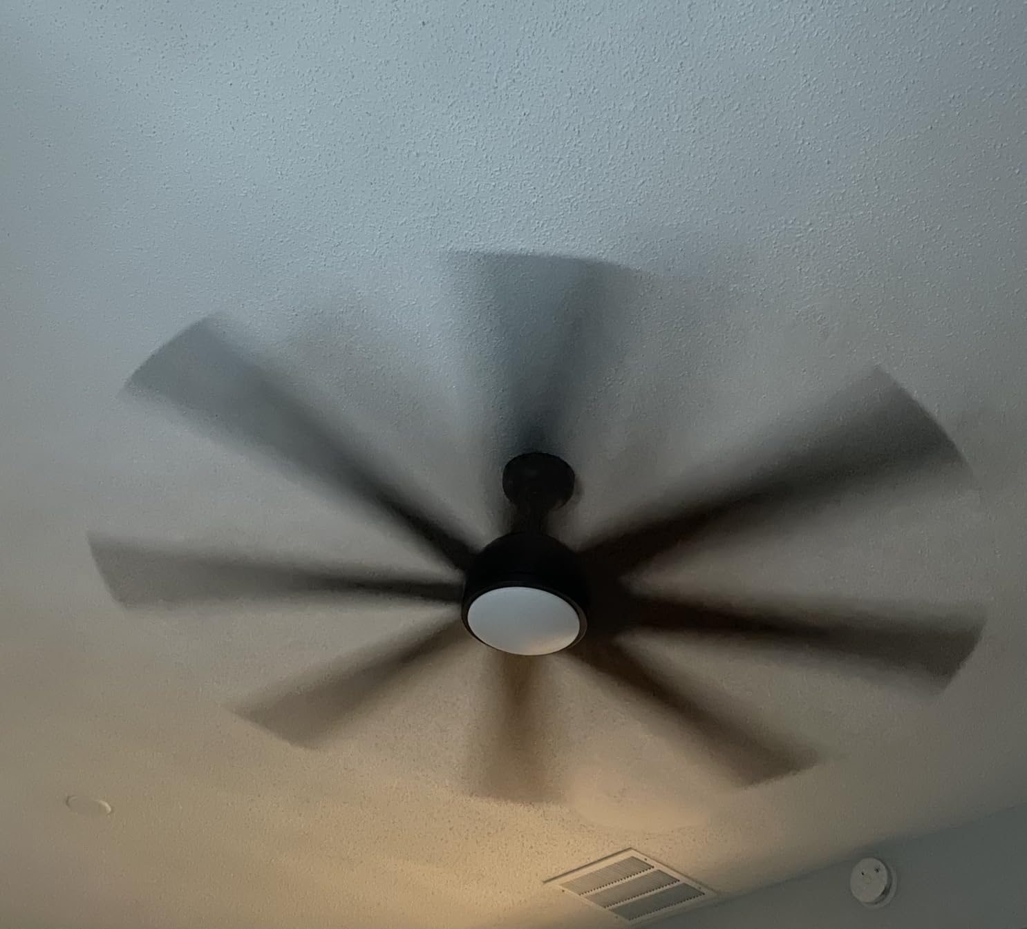 Fanbulous 60 Inch RGB Ceiling Fans with Lights and Remote&APP Control, Black Smart Ceiling Fan with Quiet Reversible DC Motor, 6 Speeds, 3CCT, Dimmable, Large Ceiling Fan for Living Room Bedroom customer photo 1