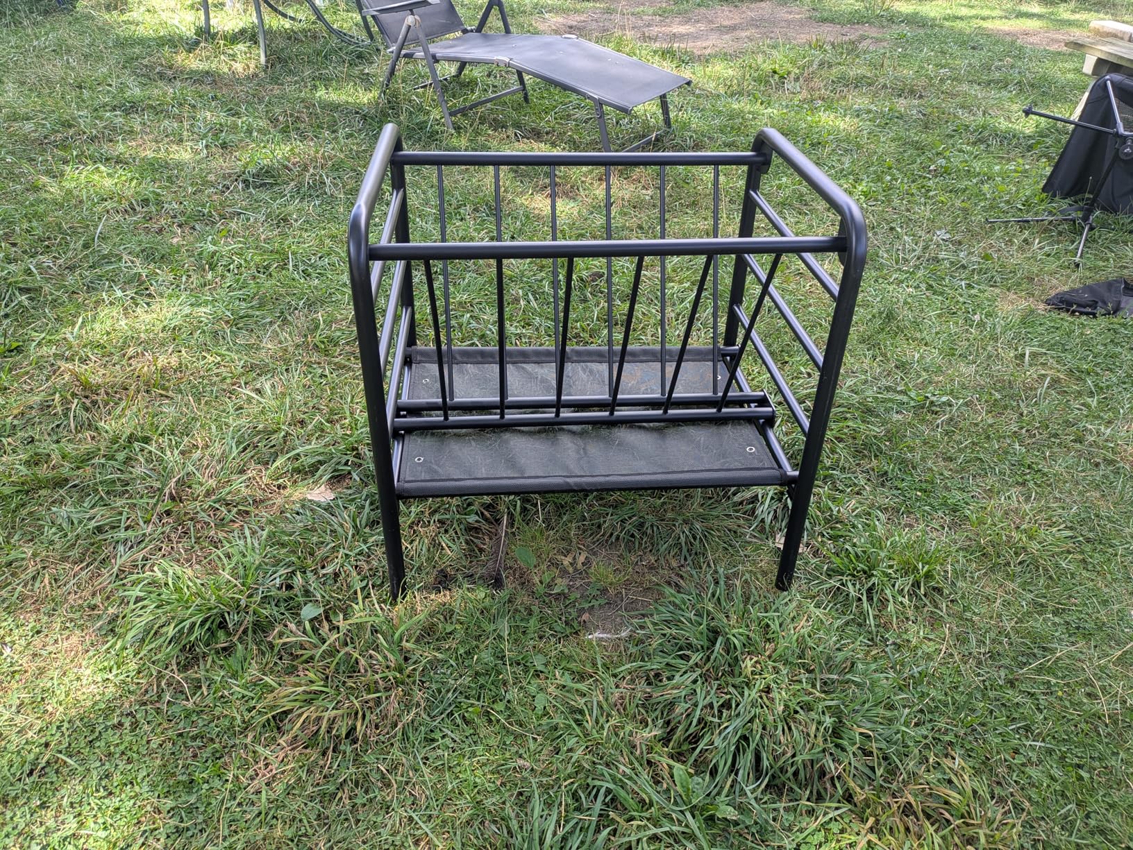 Livestock Hay Feeder 35 Gallon | Heavy Duty Livestock Feeder, Pasture Feeder, Metal Hay Feeder for Mini Horse, Ponies, Goats and Sheep for Hay Feeding customer photo 2