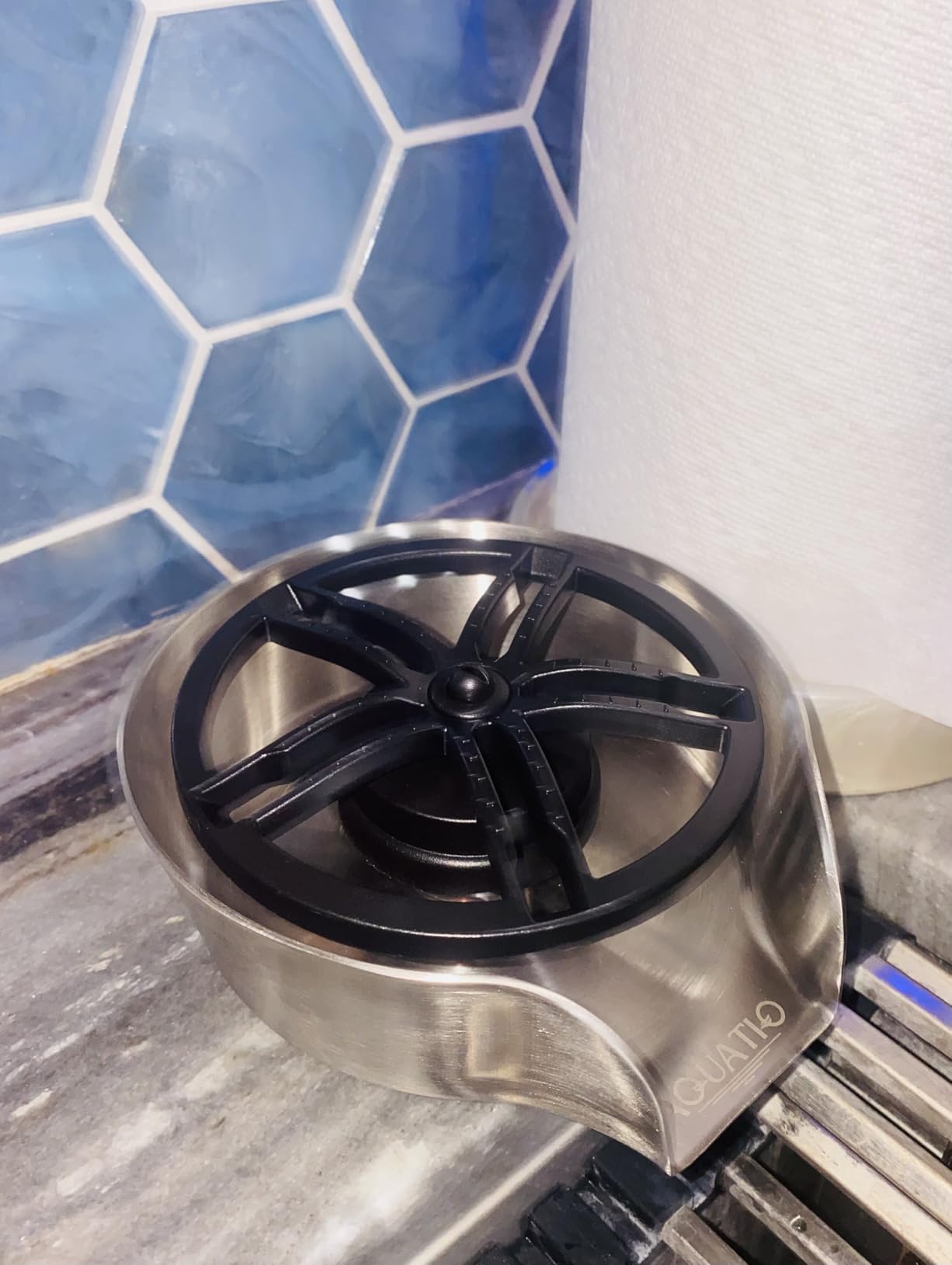 2 in1 Glass Rinser for Kitchen Sink - Stainless Steel Cup Cleaner - Counter Top Bottle Washer - Kitchen Sink Accessories - Sink Sprayer (Nickel) customer photo 2