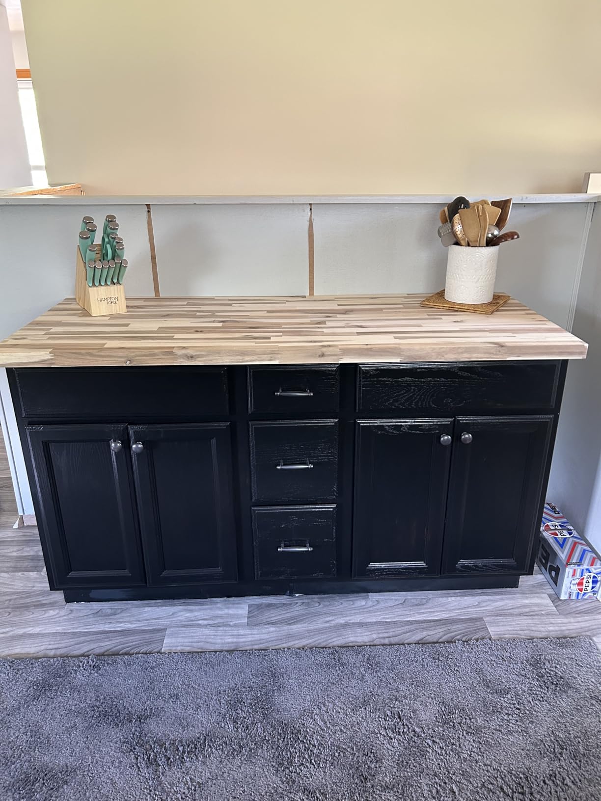 36''L x 25''W x 1.5''Th Acacia Solid Wood Butcher Block Countertop, Butcher Block Table Top for DIY Washer Dryer/Island/Kitchen Countertop (Unfinished) customer photo 2