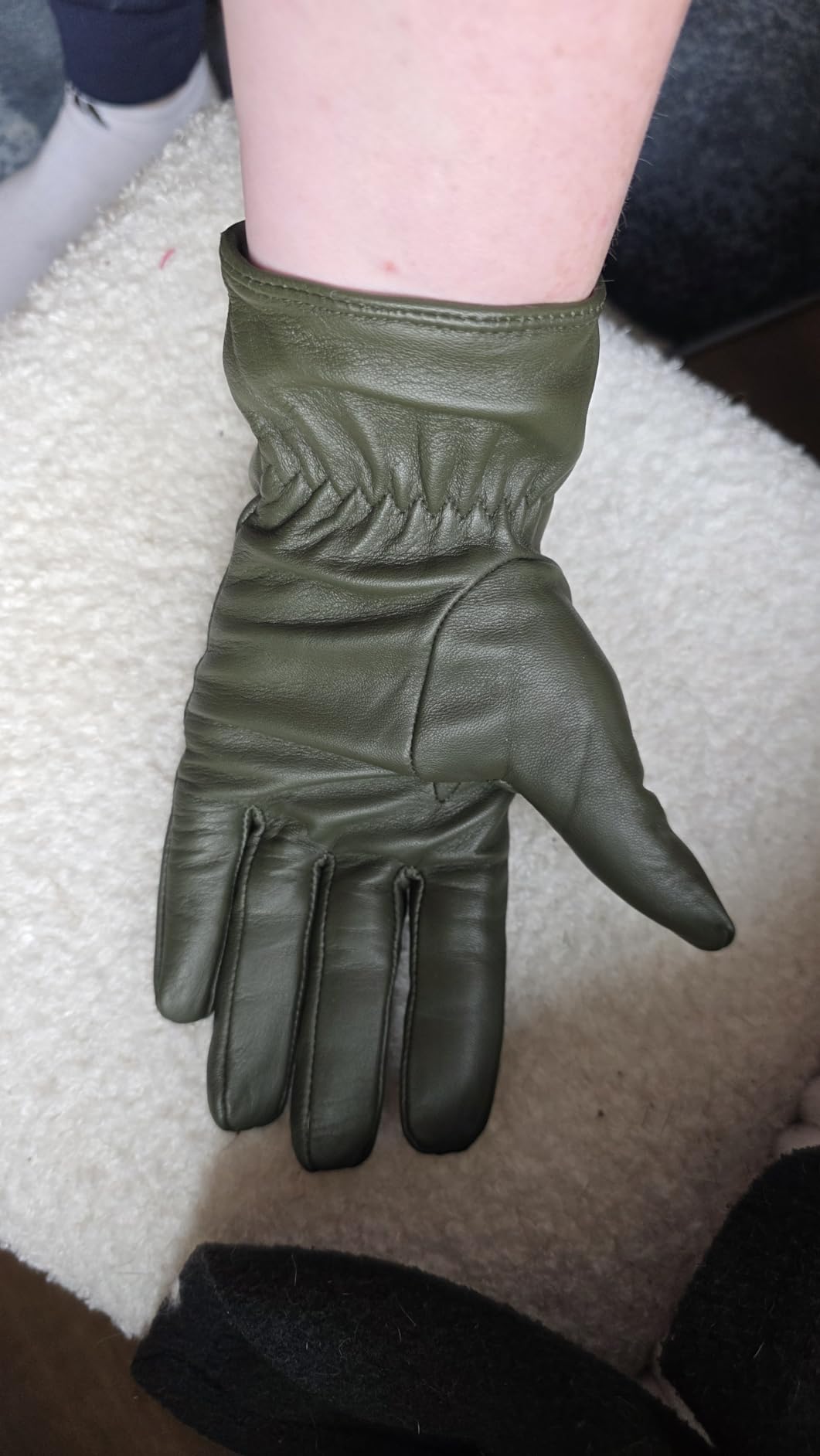 Sheepskin Leather Gloves for Women - Cashmere Lined, Touchscreen & Driving Gloves for Winter Cold Weather customer photo 2