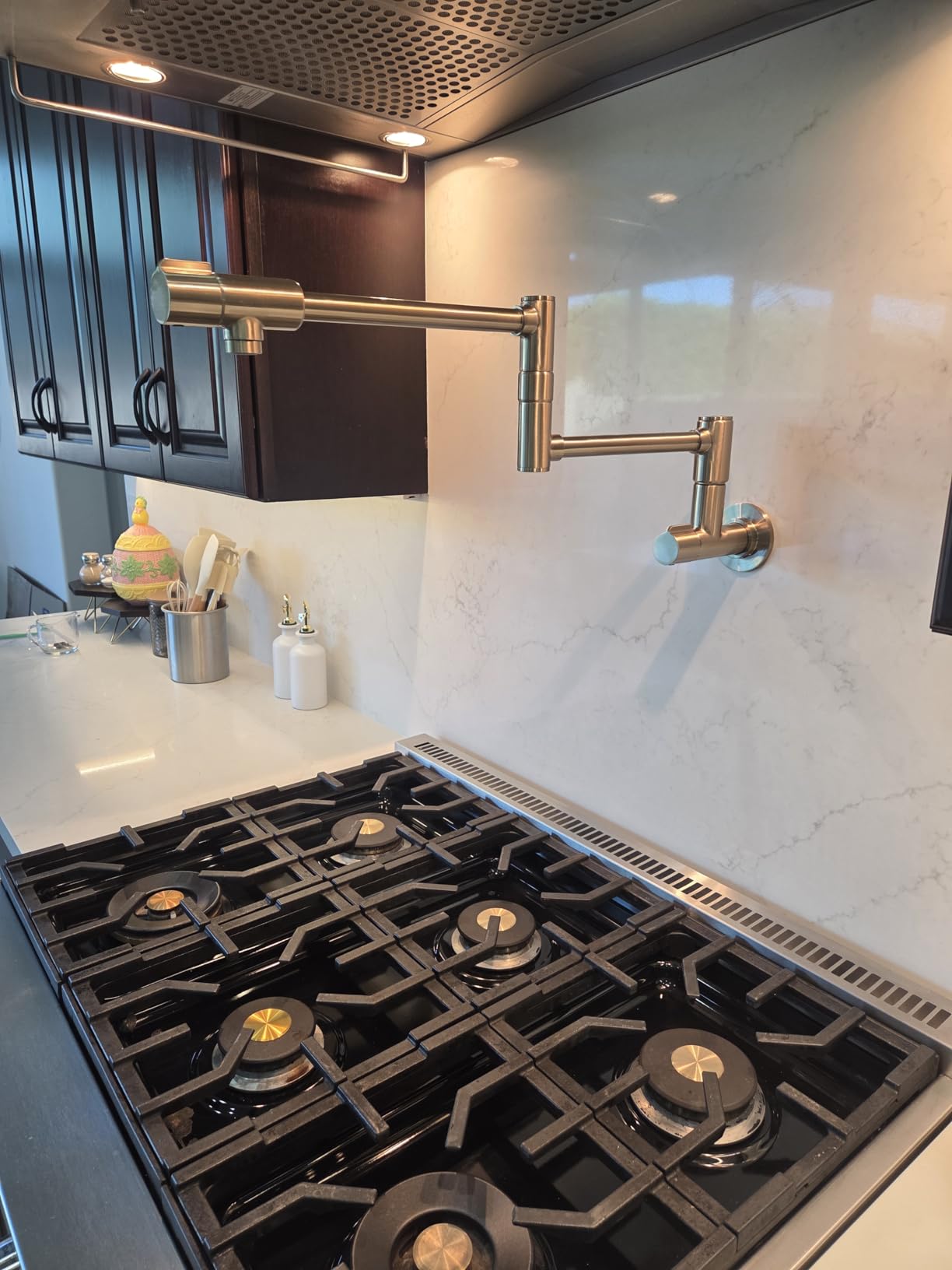 KRAUS Bolden Pot Filler Faucet with Retractable Arm, Wall Mount Kitchen Faucet, Pot Filler for Stove in Spot-Free Antique Champagne Bronze, KPF-5003SFACB customer photo 2