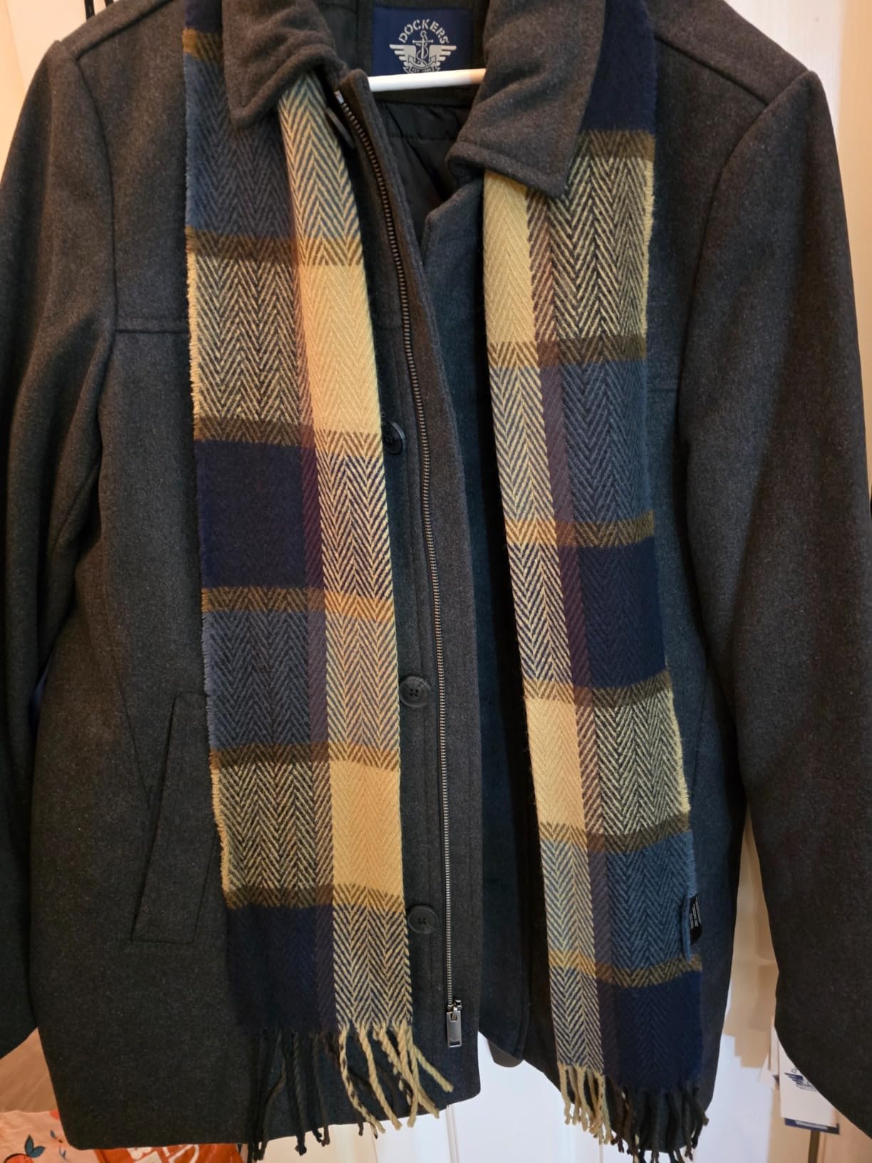 Dockers Men's Weston Wool Blend Coat With Scarf (Regular and Big & Tall) customer photo 1