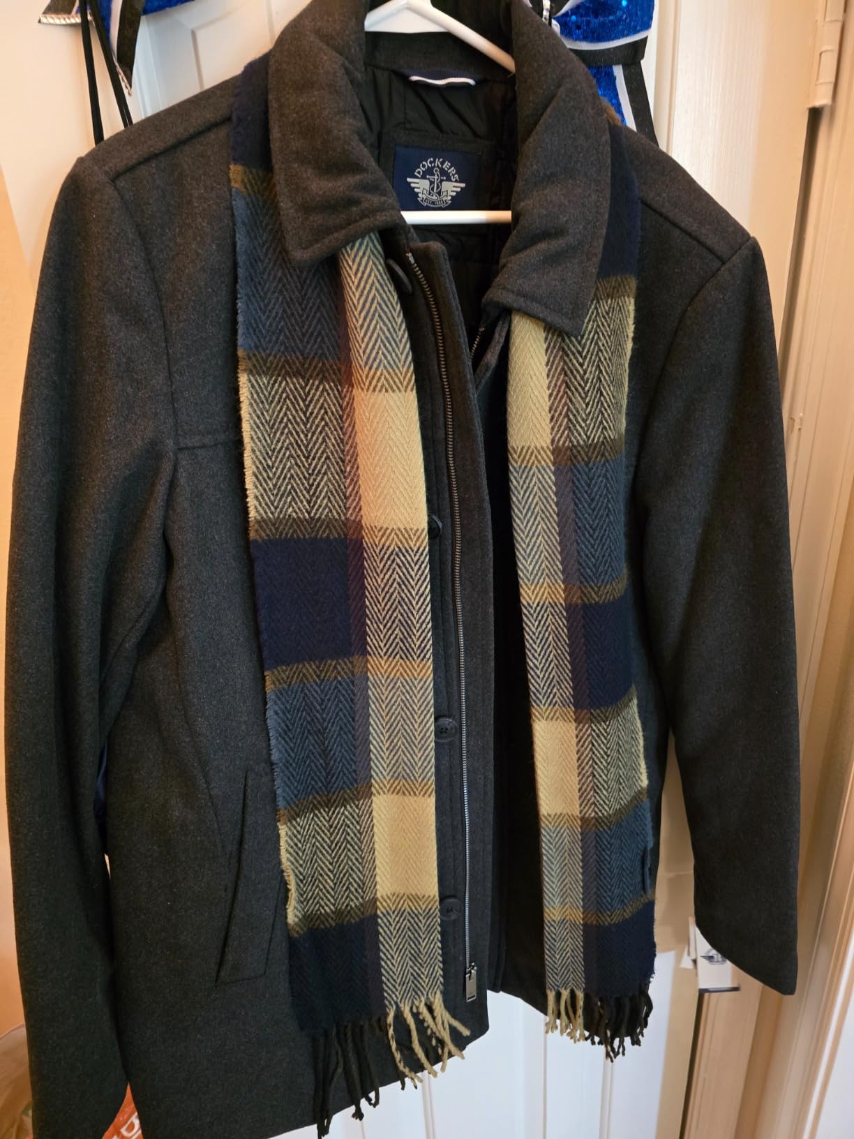 Dockers Men's Weston Wool Blend Coat With Scarf (Regular and Big & Tall) customer photo 2
