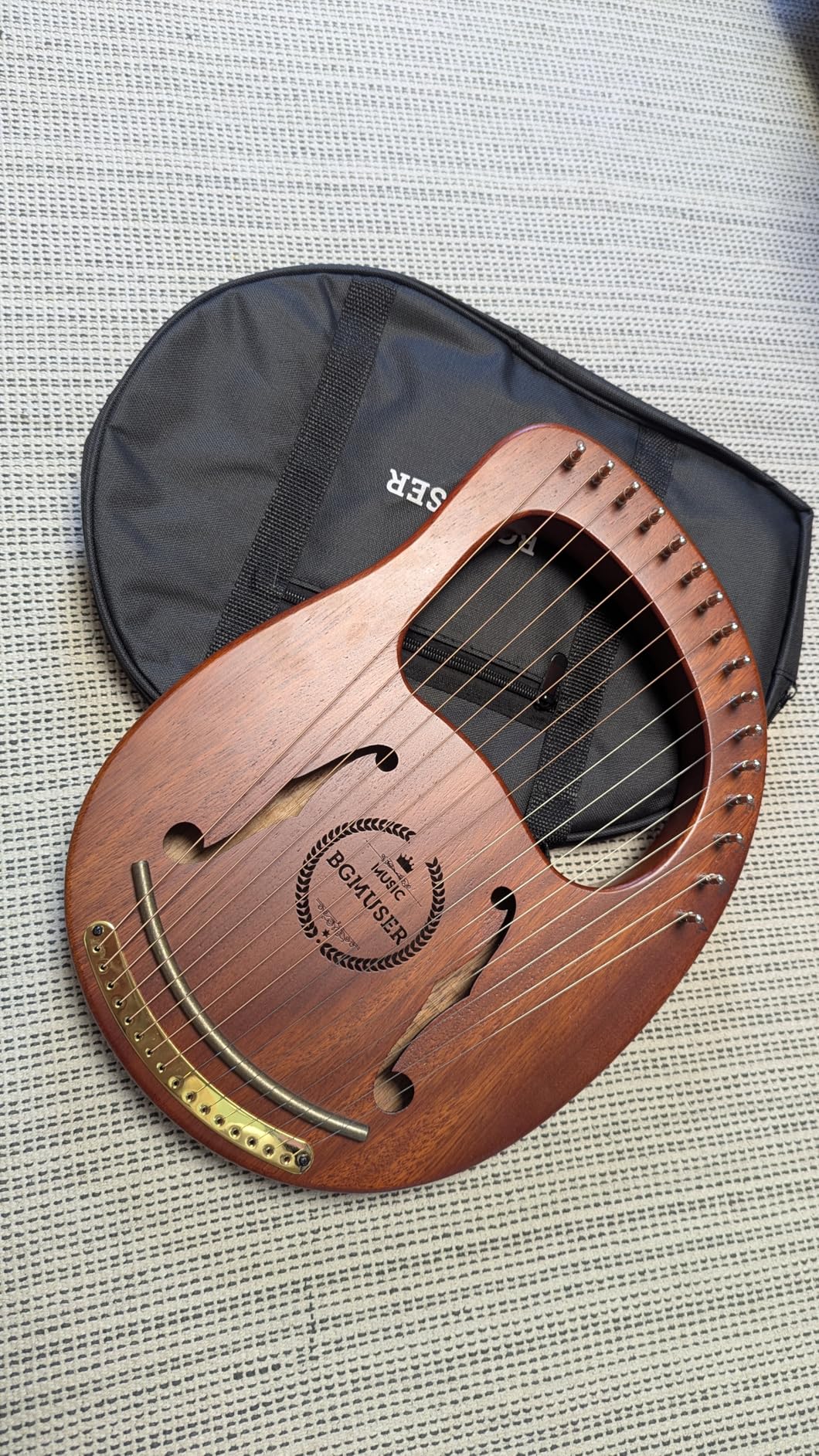 Professional Harp Instrument 15 Strings International Standard Nylon String Lyre Harp customer photo 1