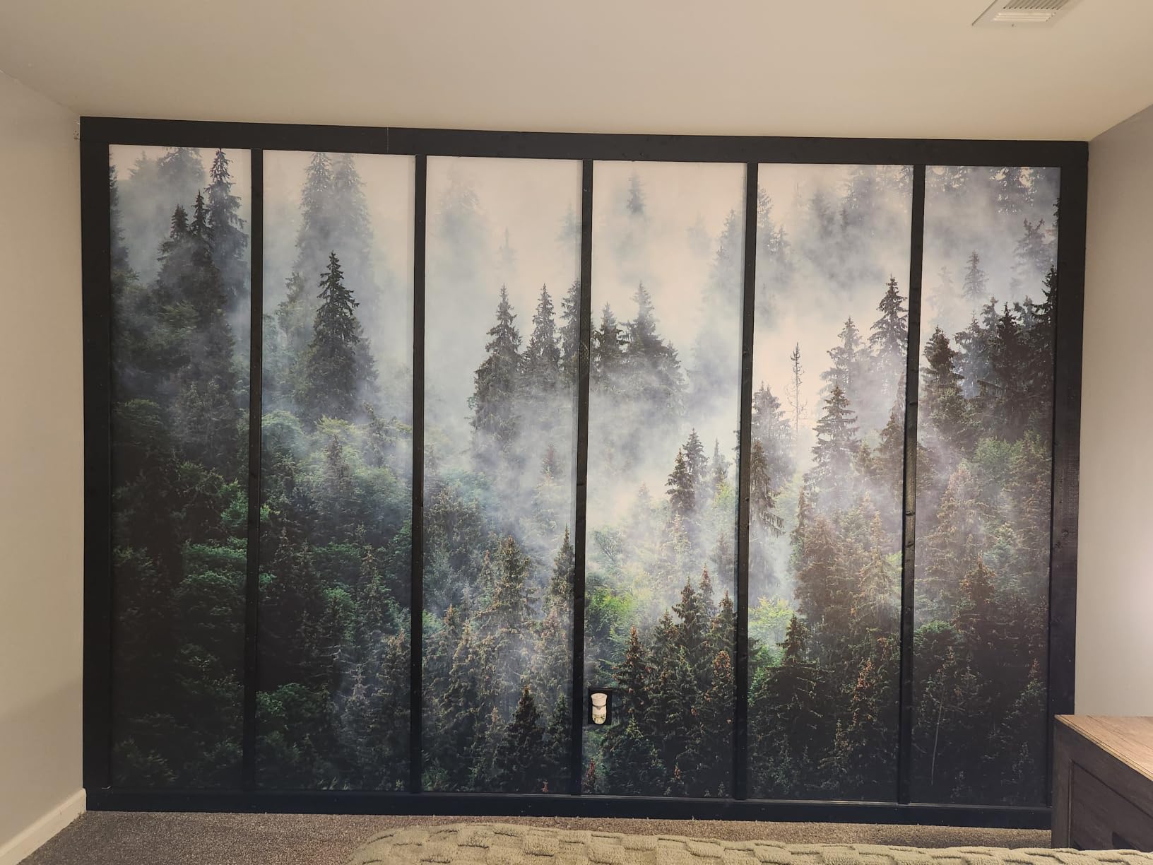 Foggy Forest Mural Wallpaper Peel and Stick for Bedroom 137