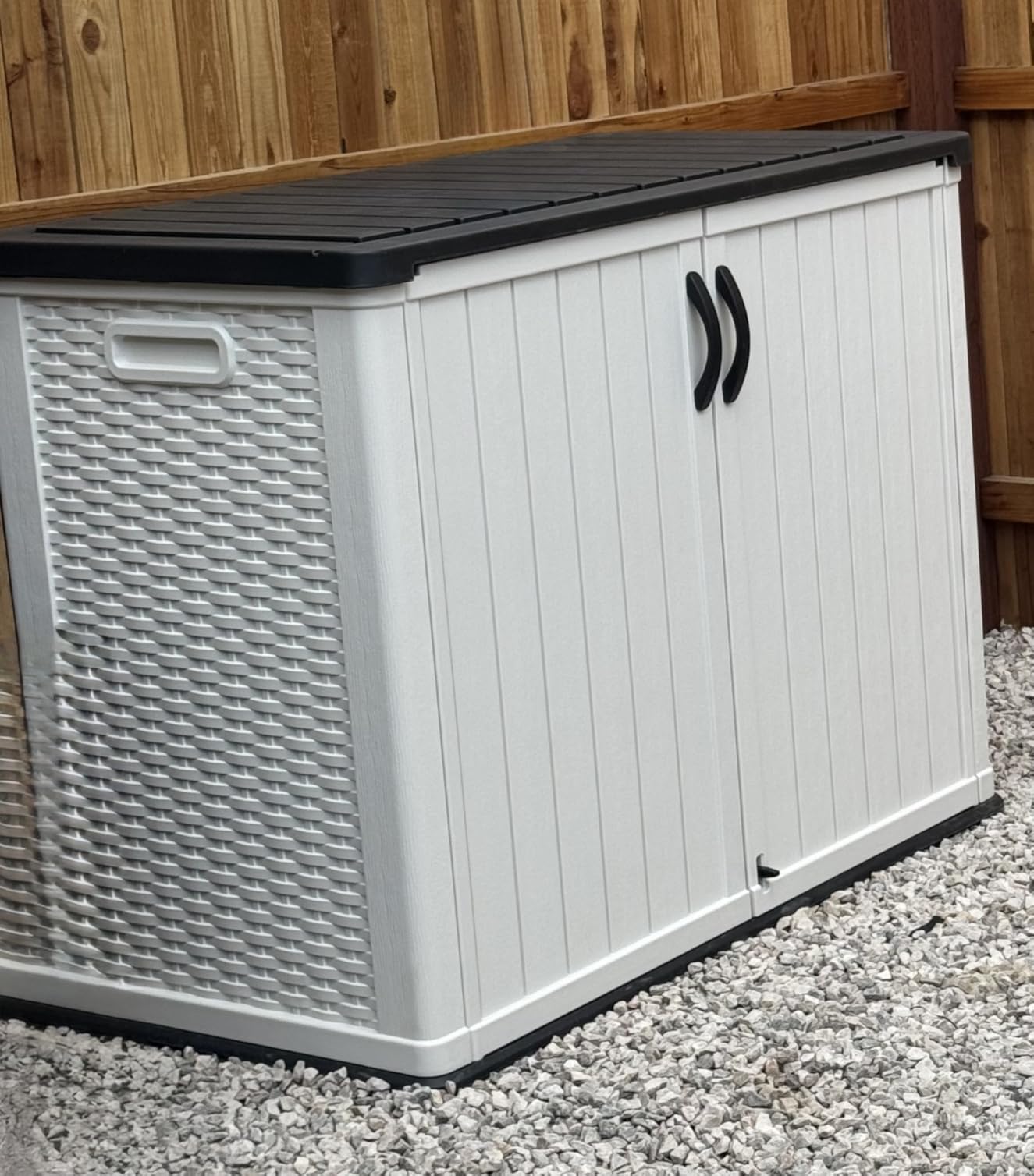 Devoko 50 Cu Ft Outdoor Storage Cabinet - Waterproof Vertical Shed for Patio, Garden & Deck, Heavy-Duty Tool Storage Box for Cushions, Accessories & Equipment, Durable & Weather-Resistant (White) customer photo 2