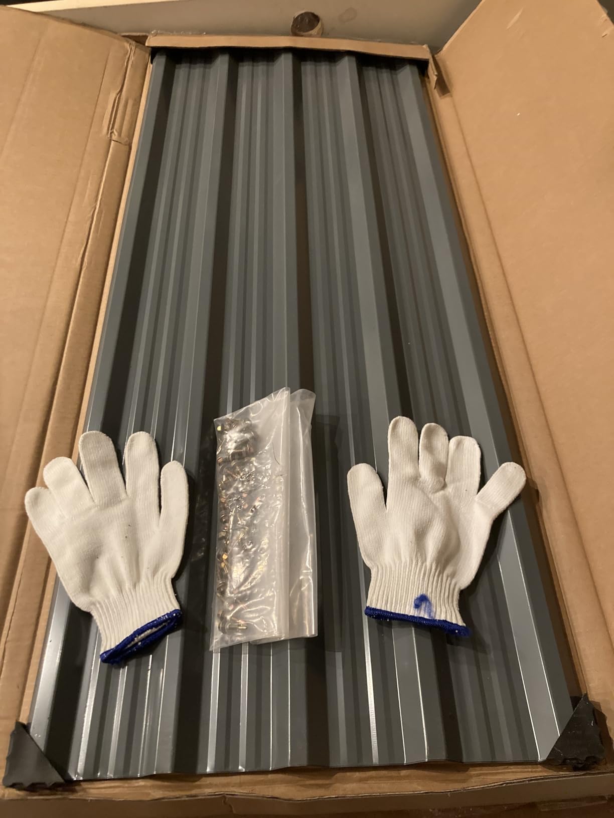 Brakki Metal Roofing Panels 10pcs 52.4 ft², Grey Corrugated Roof Panels | L42.52