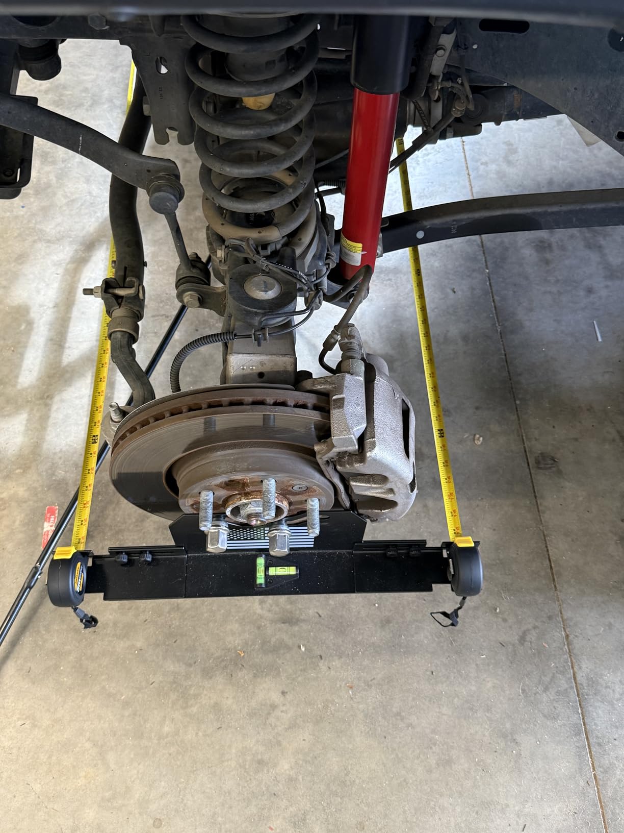 2026 Upgraded Wheel Alignment Tool, 2 PCS Toe Alignment Tool Plates Without Removing Calipers, Wheel Alignment Kit with 2 Measuring Tapes, Compatible with Most Cars and SUVs customer photo 2