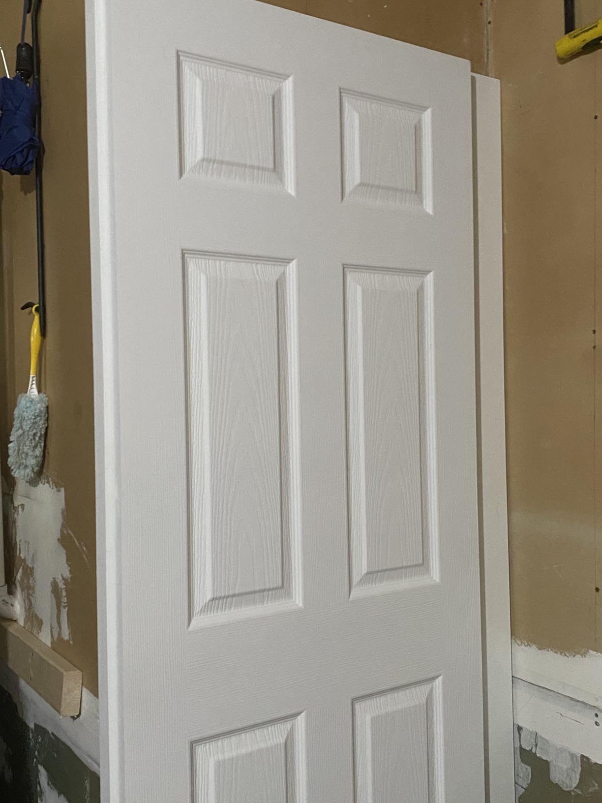 BARNSMITH 30x80 in Raised 6-Panel Textured White Primed Door Slab, Classic Style Paintable Hollow Core Interior Door Panel, for Pocket, Swing, Sliding Door, No Pre-Drilling, Durable and Lightweight customer photo 1