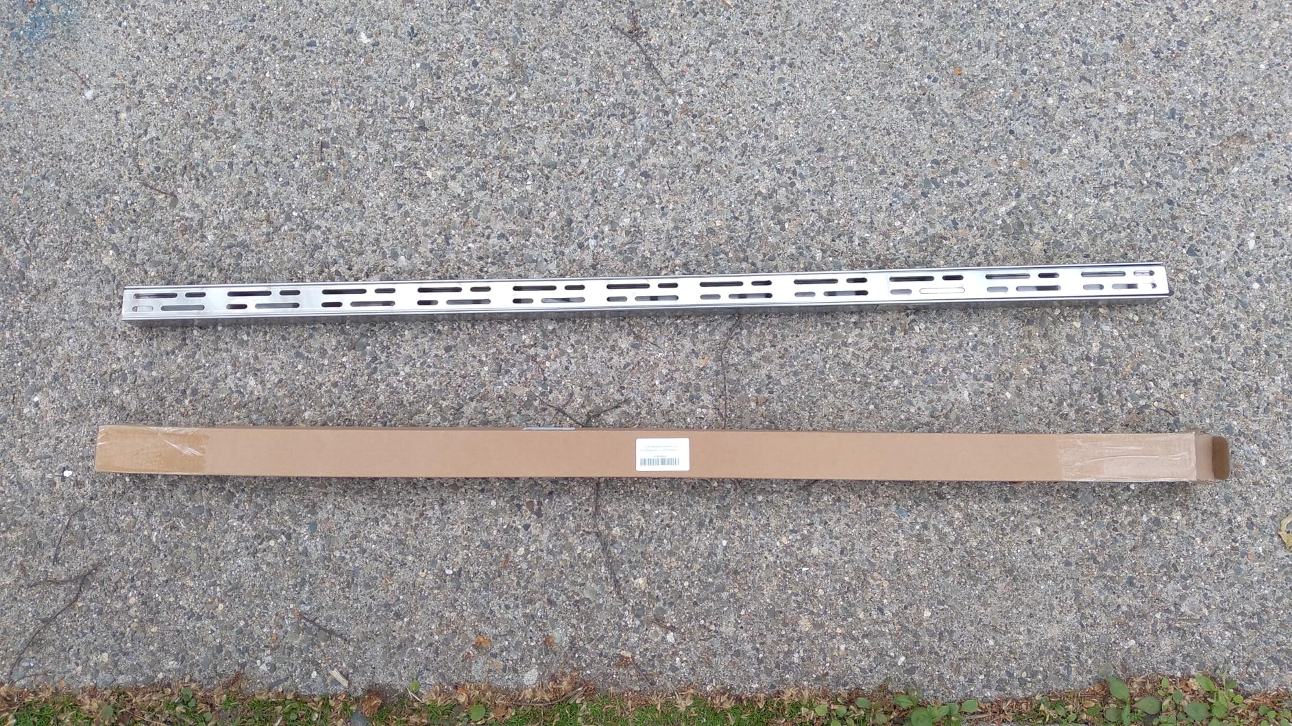 Channel Drain 1.25-Inch Wide X 19.6-Feet Long, Silver Outdoor Pool Deck Drain Channel 304 Stainless Steel, Pool Drain for Paver/Patios/Walkways customer photo 1