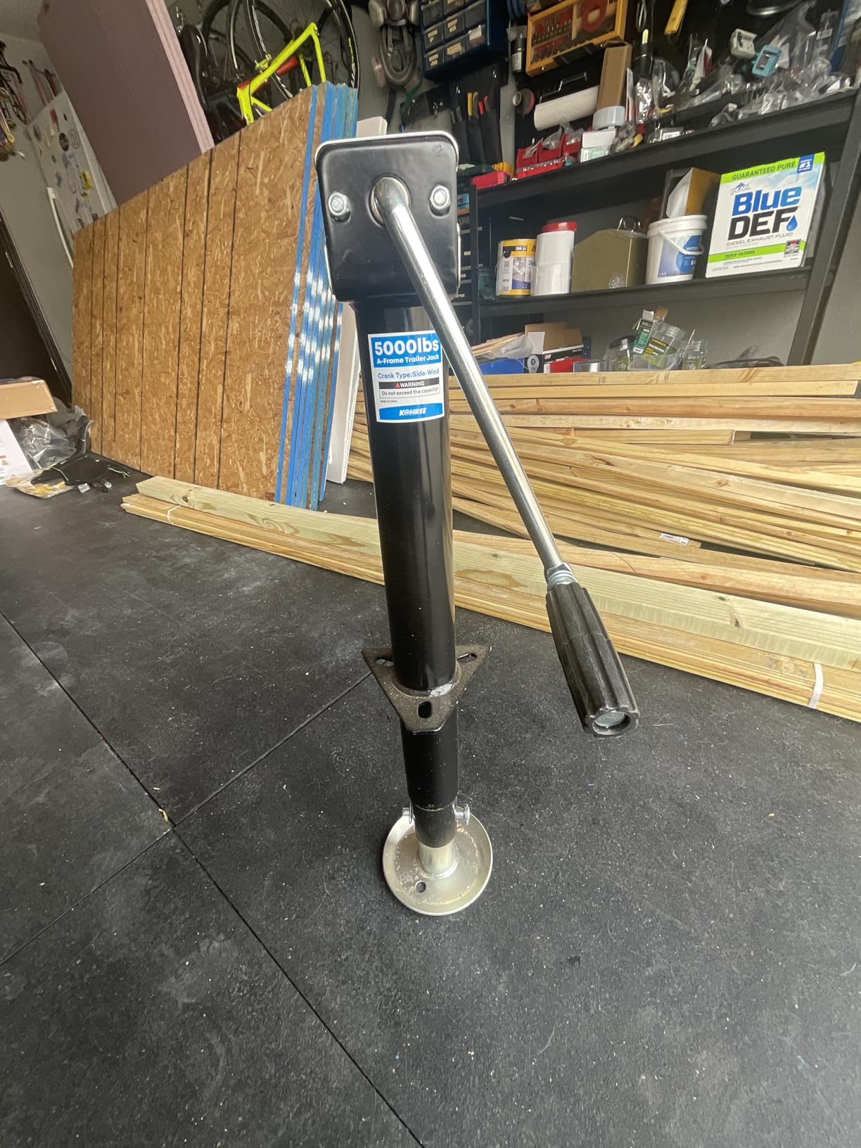 Kohree 5000 lbs A-Frame Manual Trailer Jack, 22.5