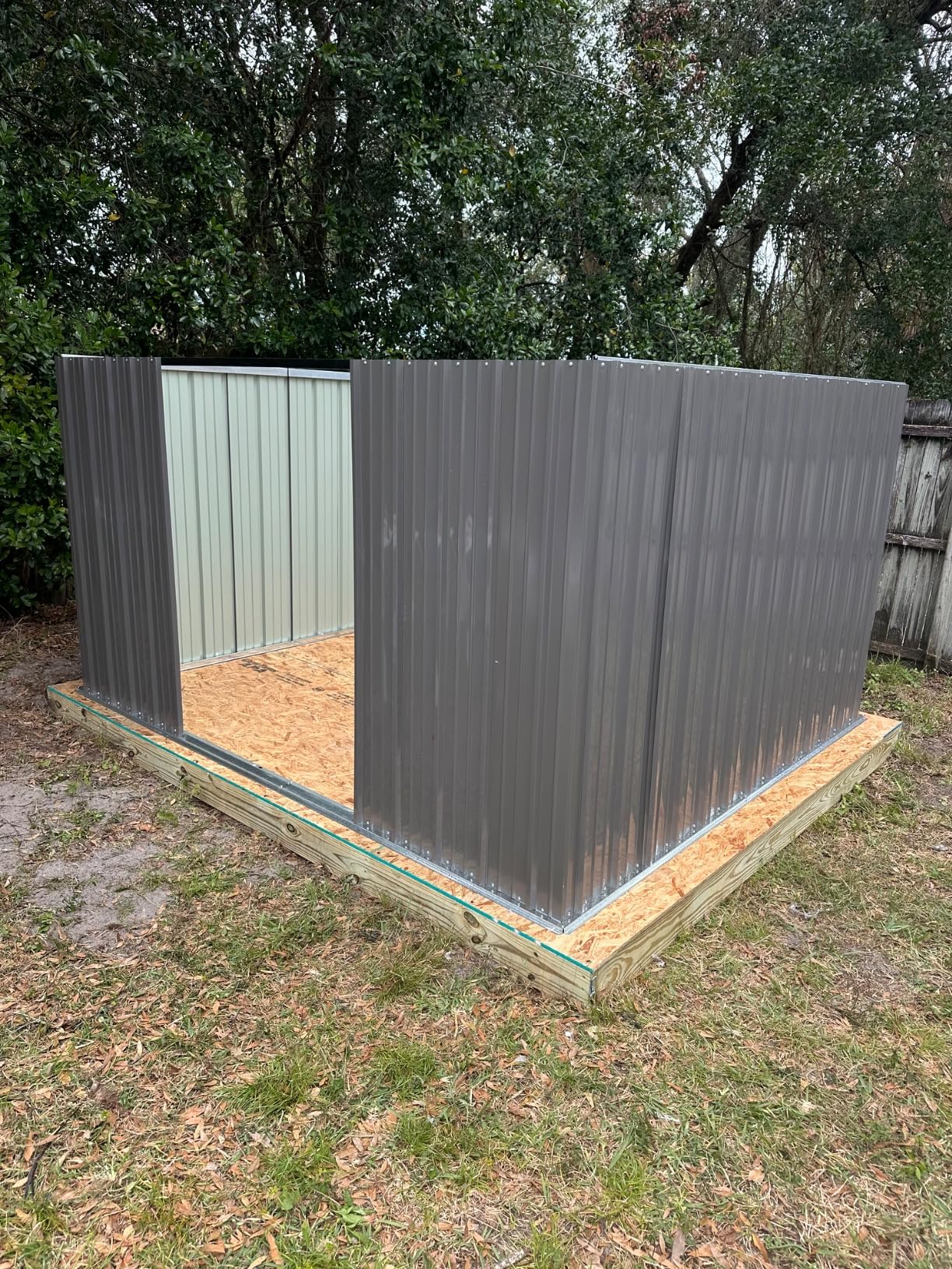 Devoko 10x12 FT Outdoor Storage Shed, Large Metal Storage Sheds with Lockable Door, Utility Garden Tool Shed with Sloping Roof, Outside Steel Storage Sheds for Patio Lawn Backyard, Gray customer photo 2