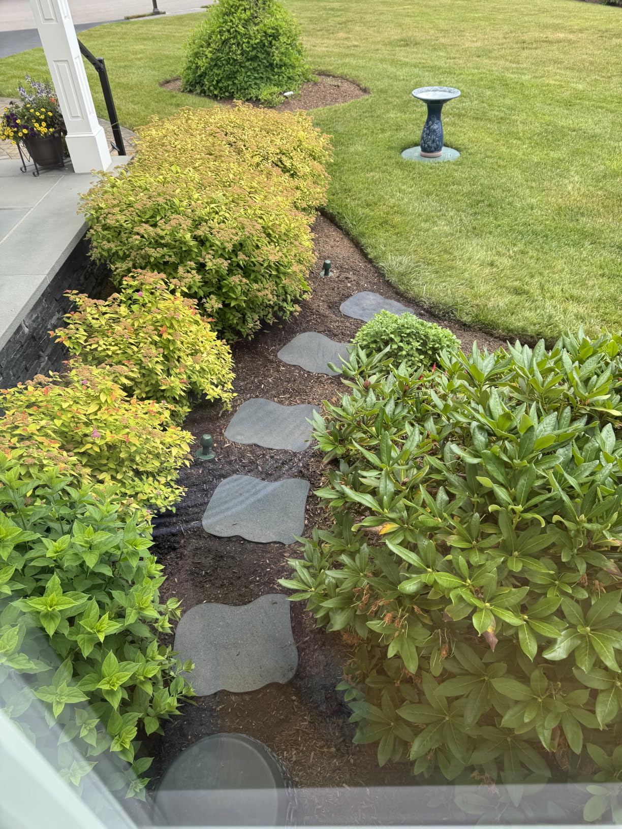 5Pack Rubber Stepping Stones Outdoor Rubber Garden Stepping Stones | Decorative Realistic Stepping Stones, Outdoor Garden Path Walkway Pavers for Yard Lawn Landscape Decoration customer photo 1