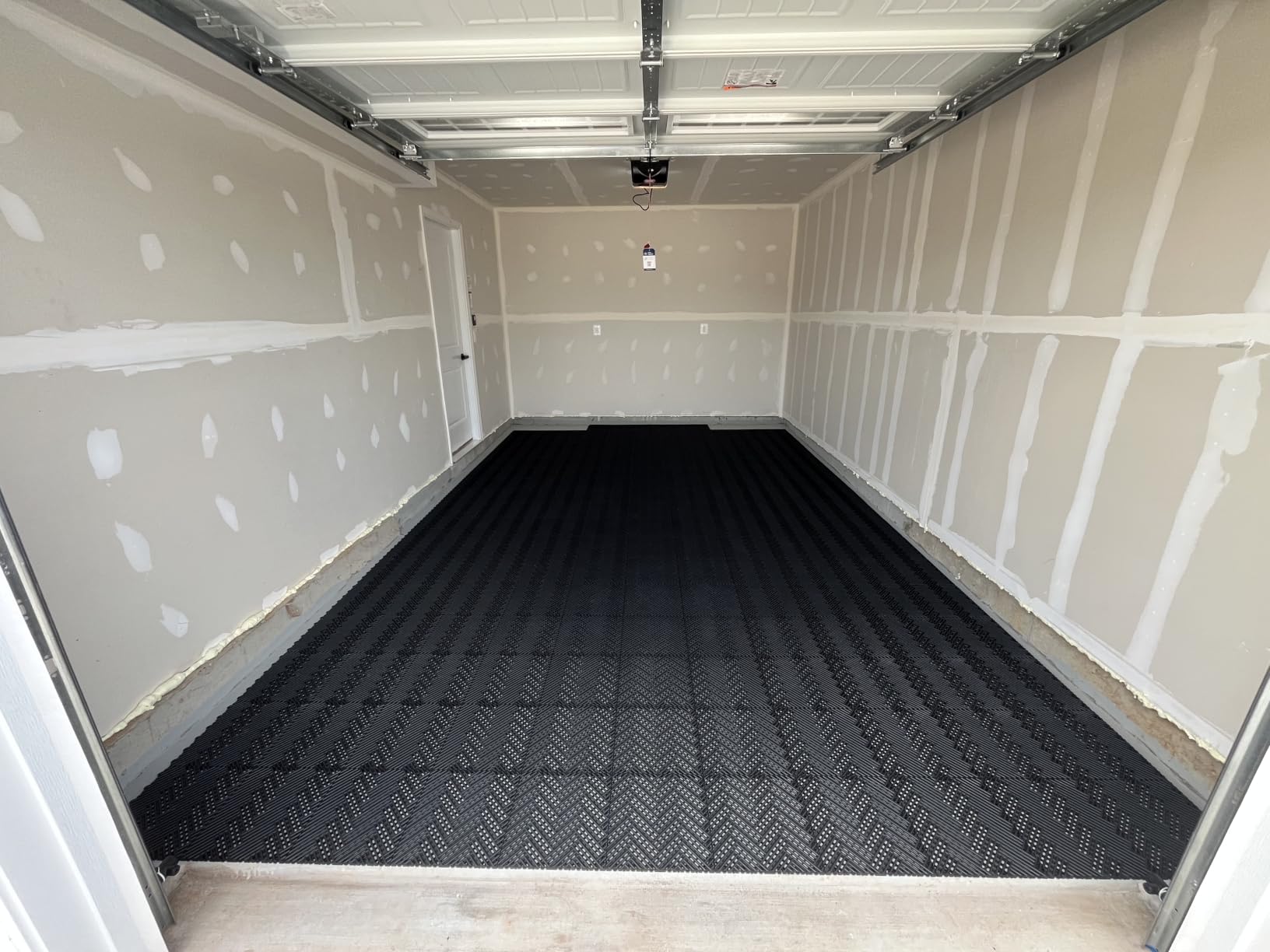 Garage Floor Tiles Interlocking Garage Flooring Tiles Pack of 48 Antislip Oil and Stain Resistant for Garages Shop Floors Basements 40000 LBS Load Capacity (Black, 12 inch x 12 inch, Non Drain Tiles) customer photo 1