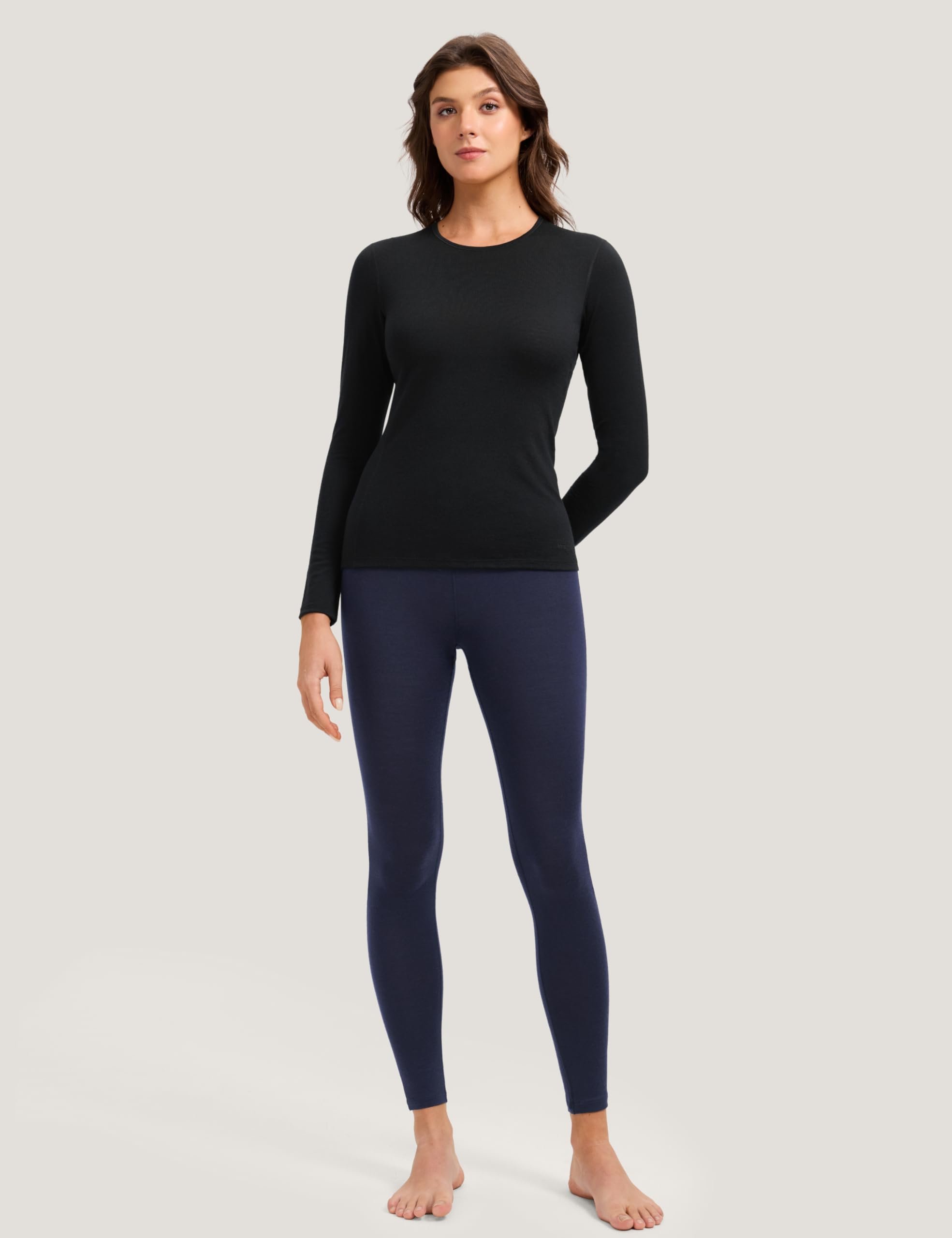 Innophra Womens 190 Merino Wool Base Layer Shirt - Hiking Outdoor Casual Long Sleeve Thermal Underwear Soft Breathable Tops customer photo 1