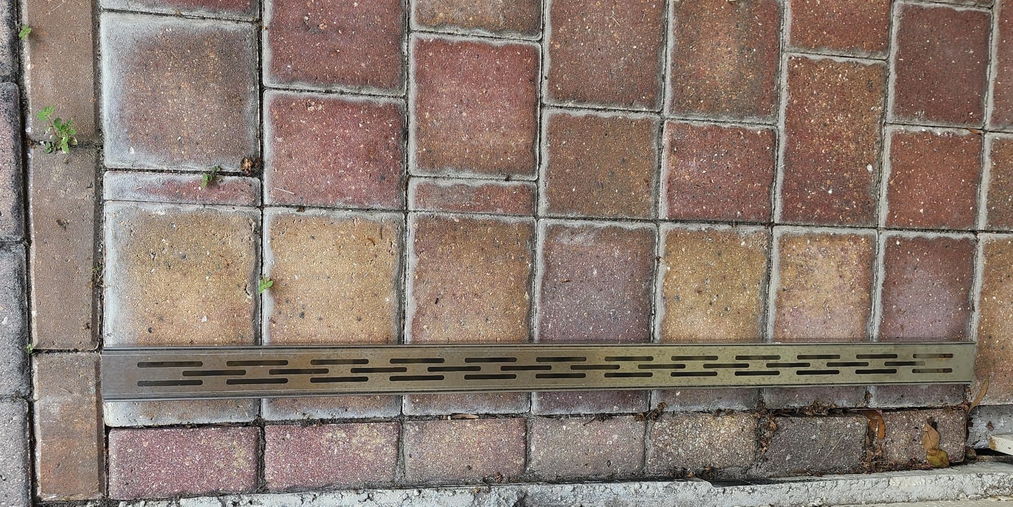 304 Stainless Steel Trench Drain Kit, Narrow Channel Drain with Grate & Coupling, Outdoor Drainage for Pool Deck/Yard/Driveway/Garage (3.3FT X 2IN X 2IN) customer photo 1