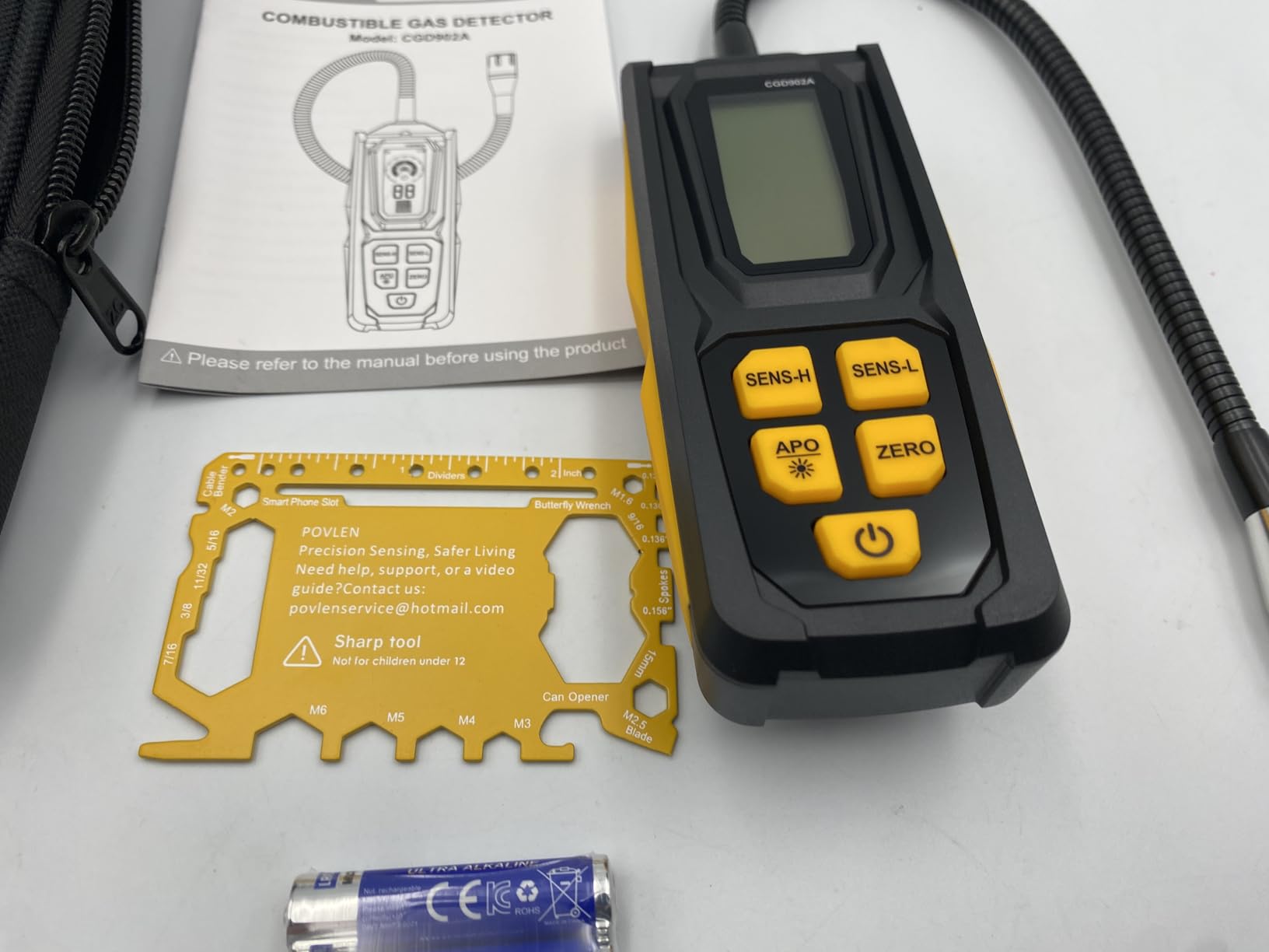 Natural Gas Leak Detector for Home & RV, Handheld Combustible Gas Sniffer | Portable Natural Gas Detector with Flexible Gooseneck, Detects Methane, Propane, Butane, LPG and Natural Gas Leaks customer photo 2