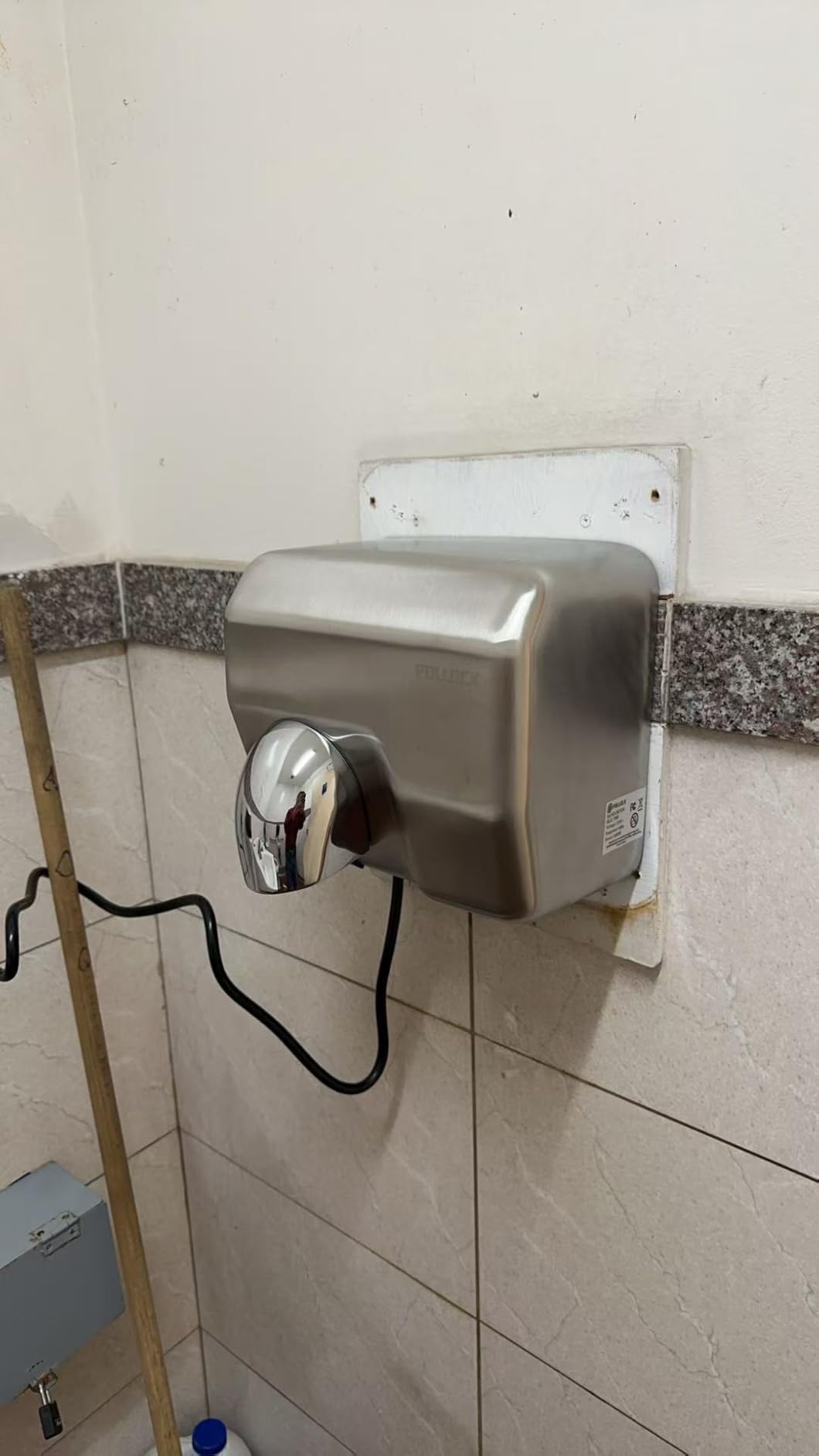 Pollock Commercial Hand Dryer Wall Mounted 2PCS, 304 Stainless Steel 1600 W | Electric Hand Dryer for Bathroom, Automatic High Speed Warm Wind Hand Blower, 110V Plug in, 8-10s Second Dry, for Industry customer photo 2