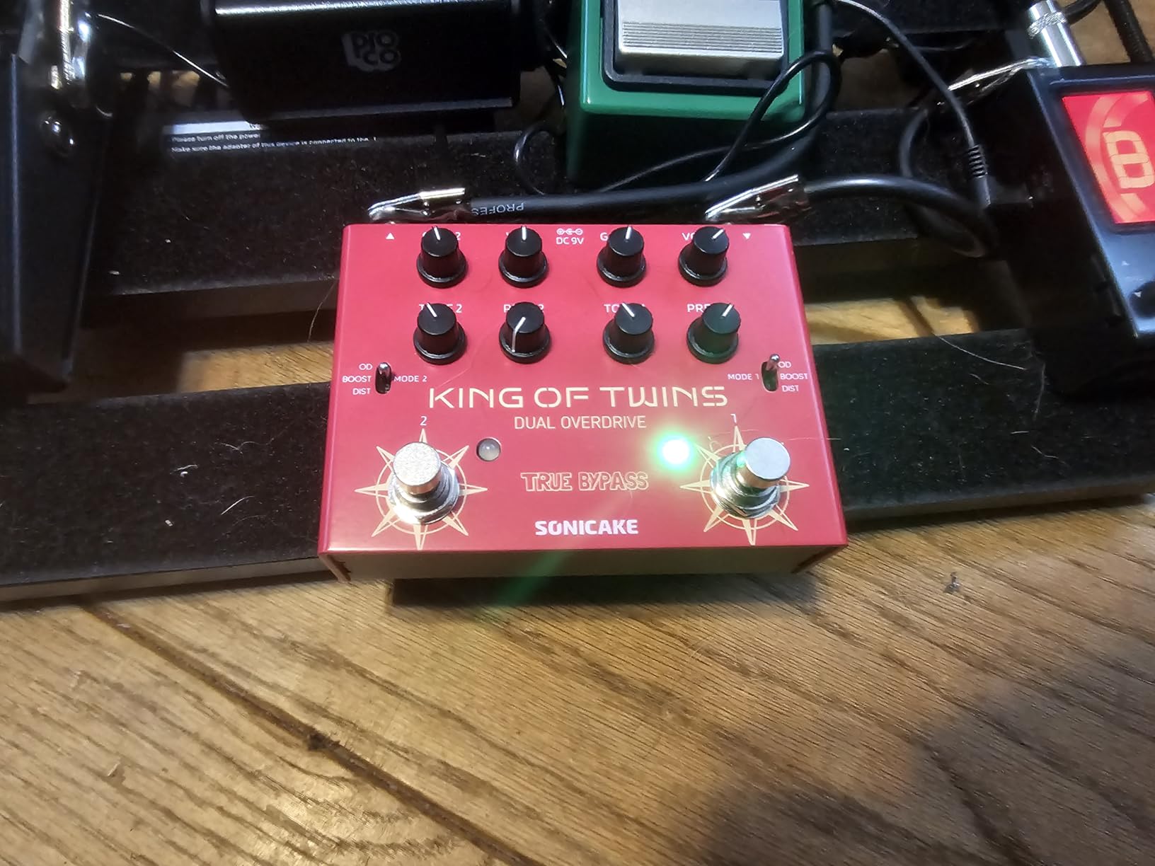 SONICAKE Overdrive Pedal, Dual Channel 3 Modes - Overdrive/Boost/Distortion Compact Effects Pedal for Bass Electric Guitar, Pure Analog Circuit, True Bypass - King of Twins QDS-08 customer photo 1