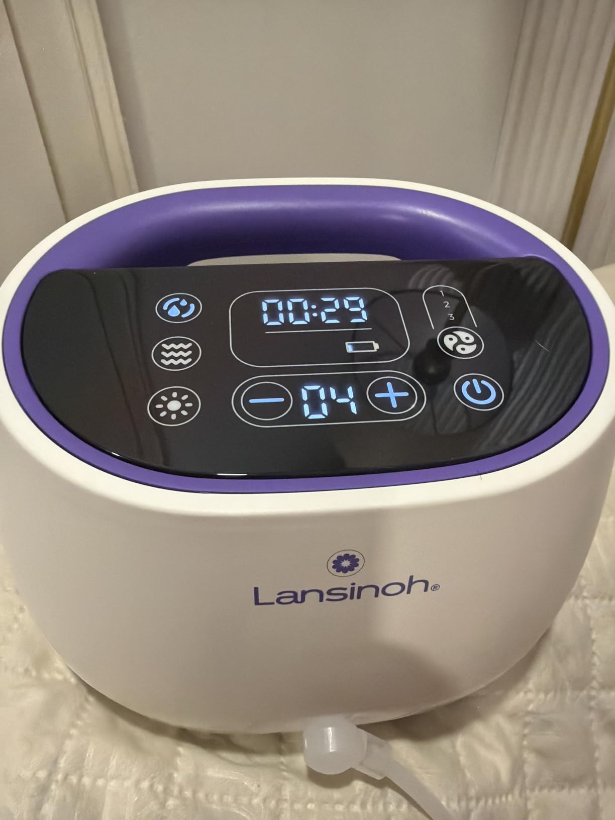 Lansinoh NaturalWave Double Electric Breast Pump White/Purple | Hospital-Grade Suction with 12 Levels, 5 Flange Sizes & Baby-Mimicking Motion | Breastfeeding Essentials for Pumping Moms customer photo 1