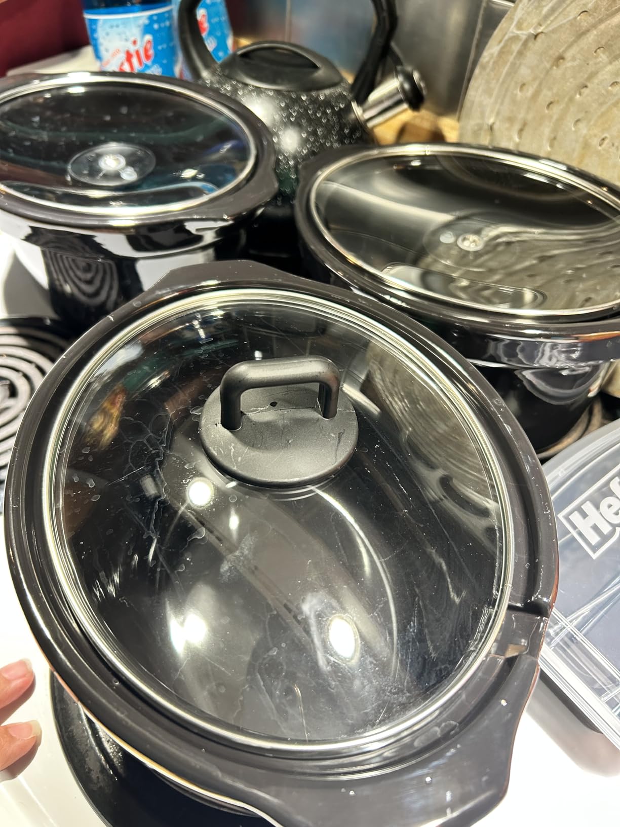 Chefman Triple Slow Cooker & Food Warmer, Three Crock Slowcooker with 2.5 Qt. Ceramic Crocks, 7.5-Quart Total Capacity, PFAS-Free, Three Temperature Settings, Dishwasher-Safe Parts, Stainless Steel customer photo 1