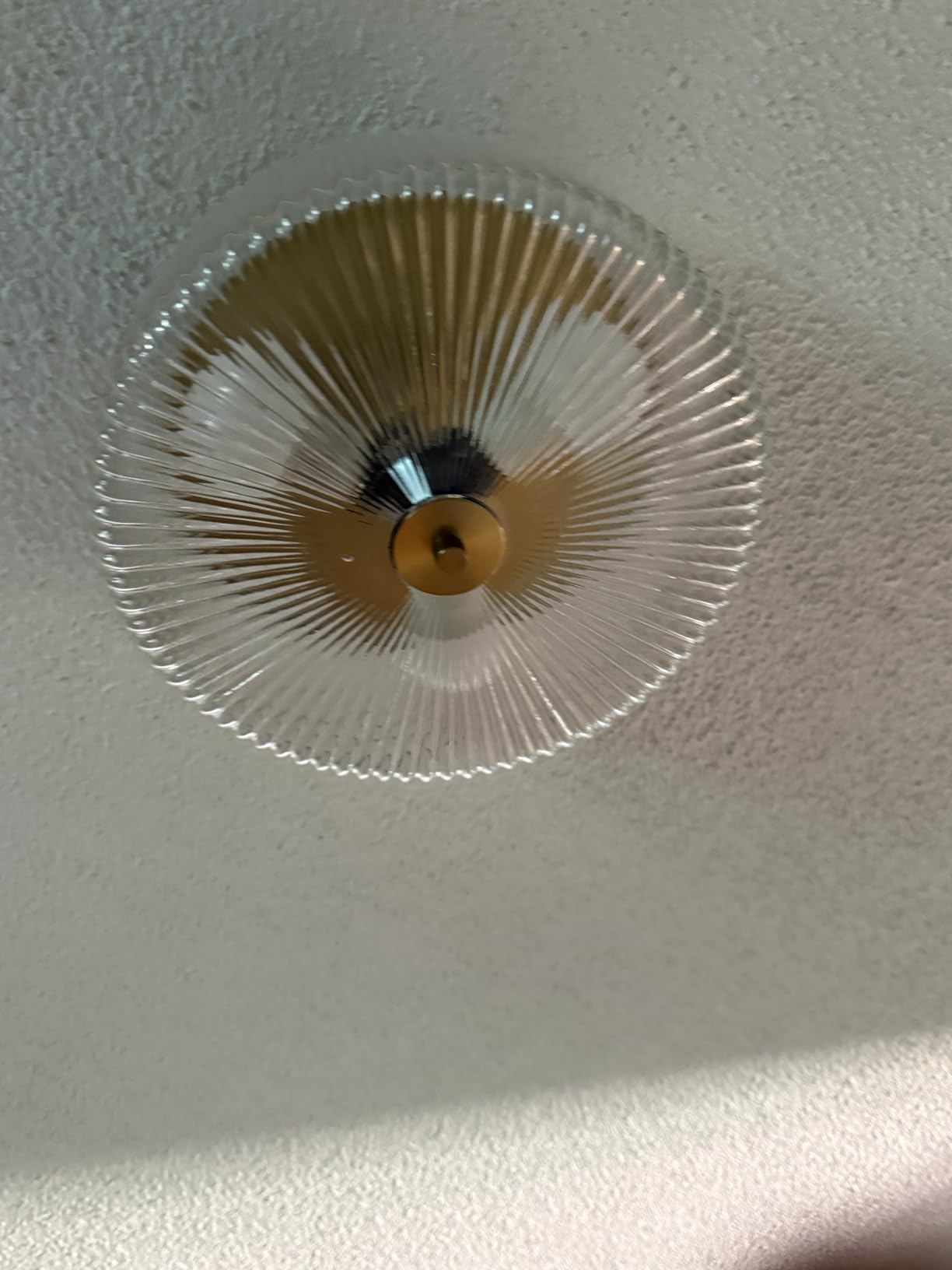 3-Light Gold Semi Flush Mount Ceiling Light, 11.8